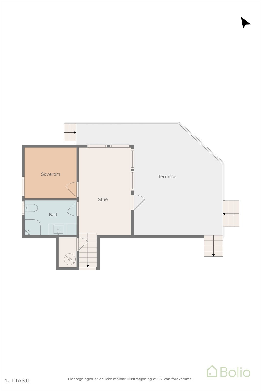 Plantegning nedre level. Galleribilde