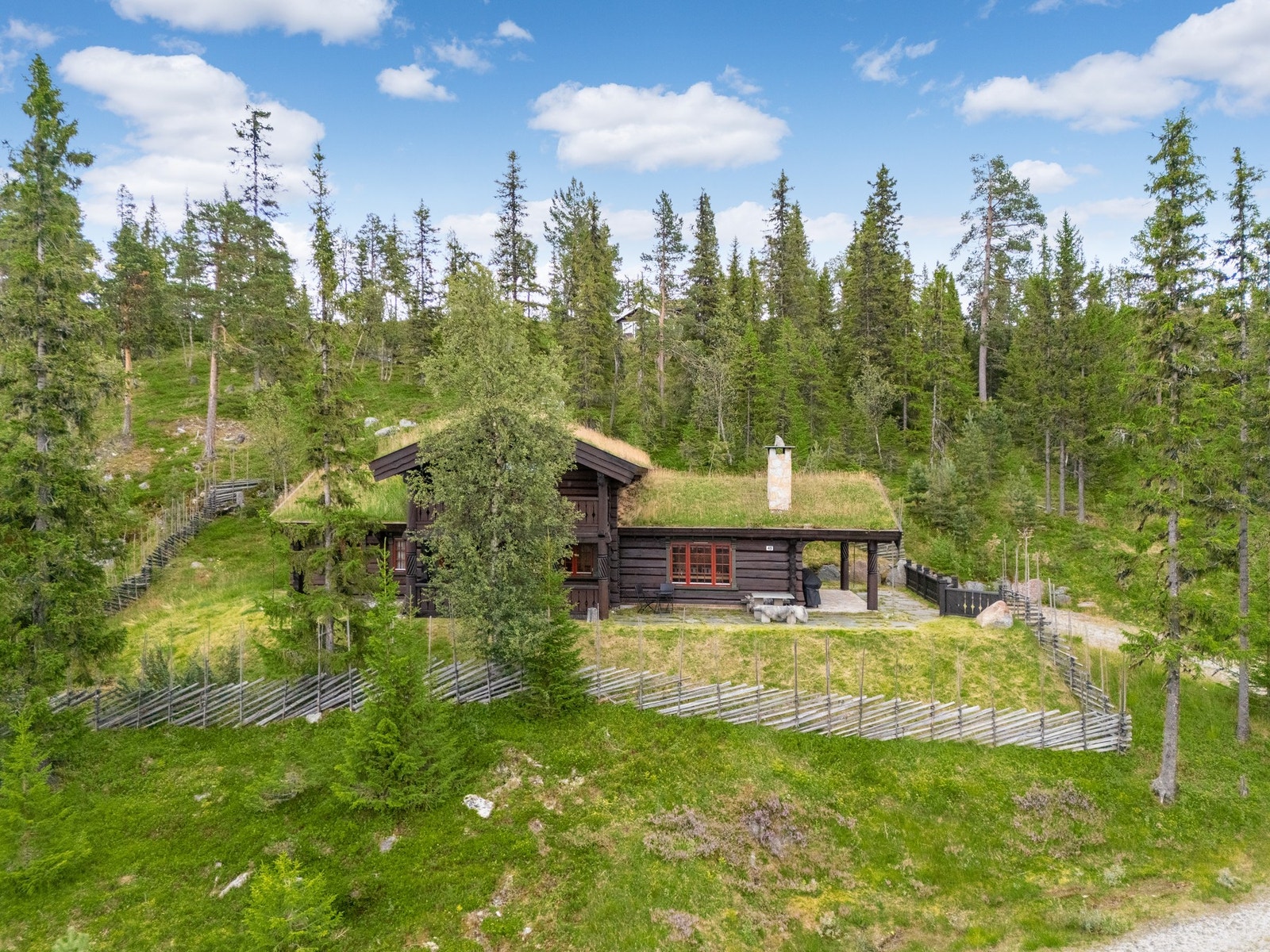 Taket er tekket med torv. Galleribilde