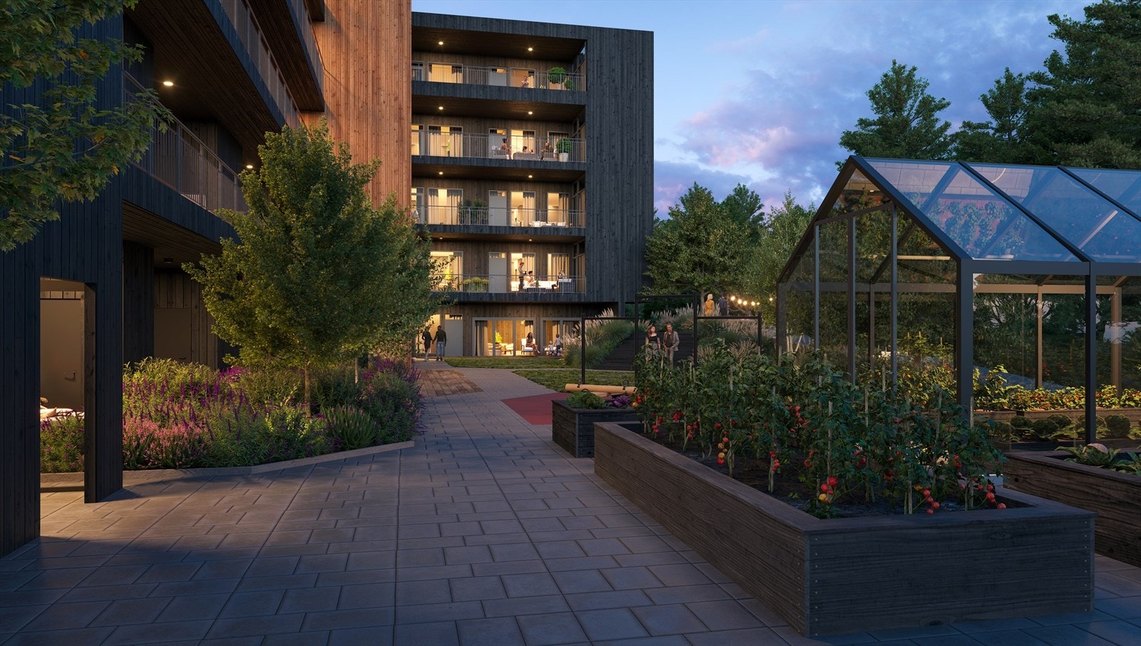 Her har du tilgang til flotte fellesarealer som er pent opparbeidet. (Illustrasjonsbilde - avvik vil forekomme) Galleribilde