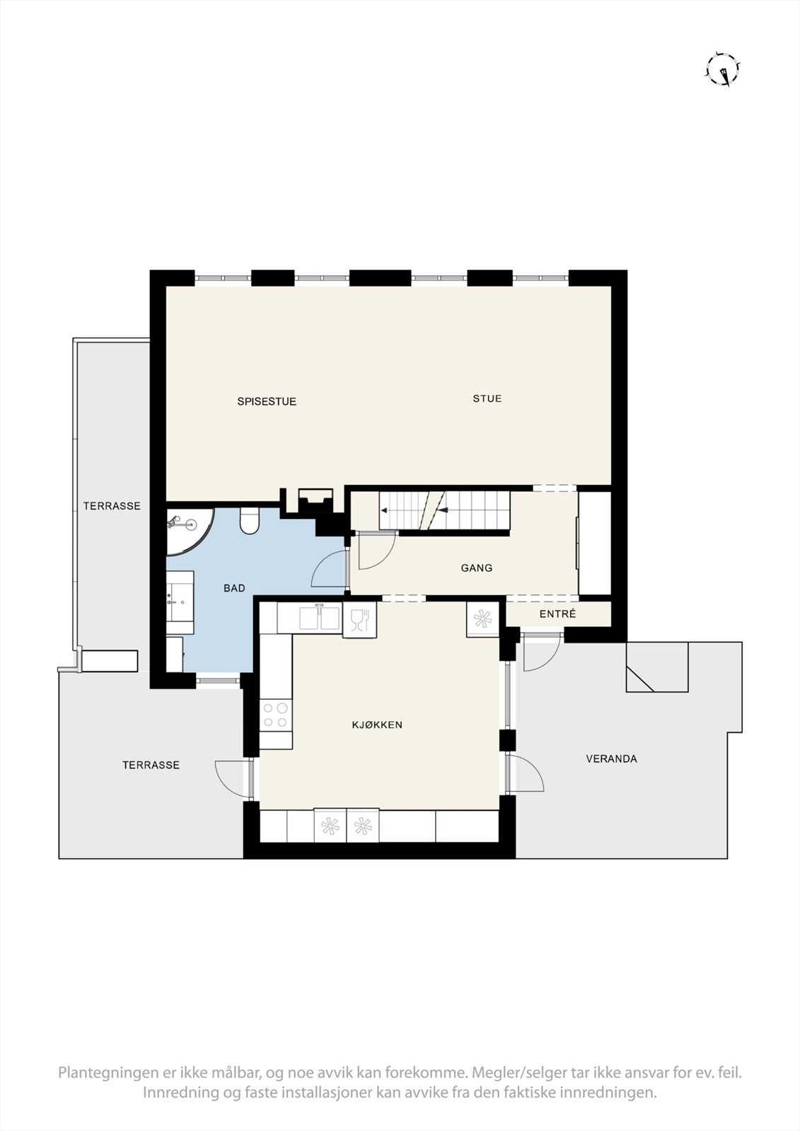 Plantegning 1. etasje Galleribilde