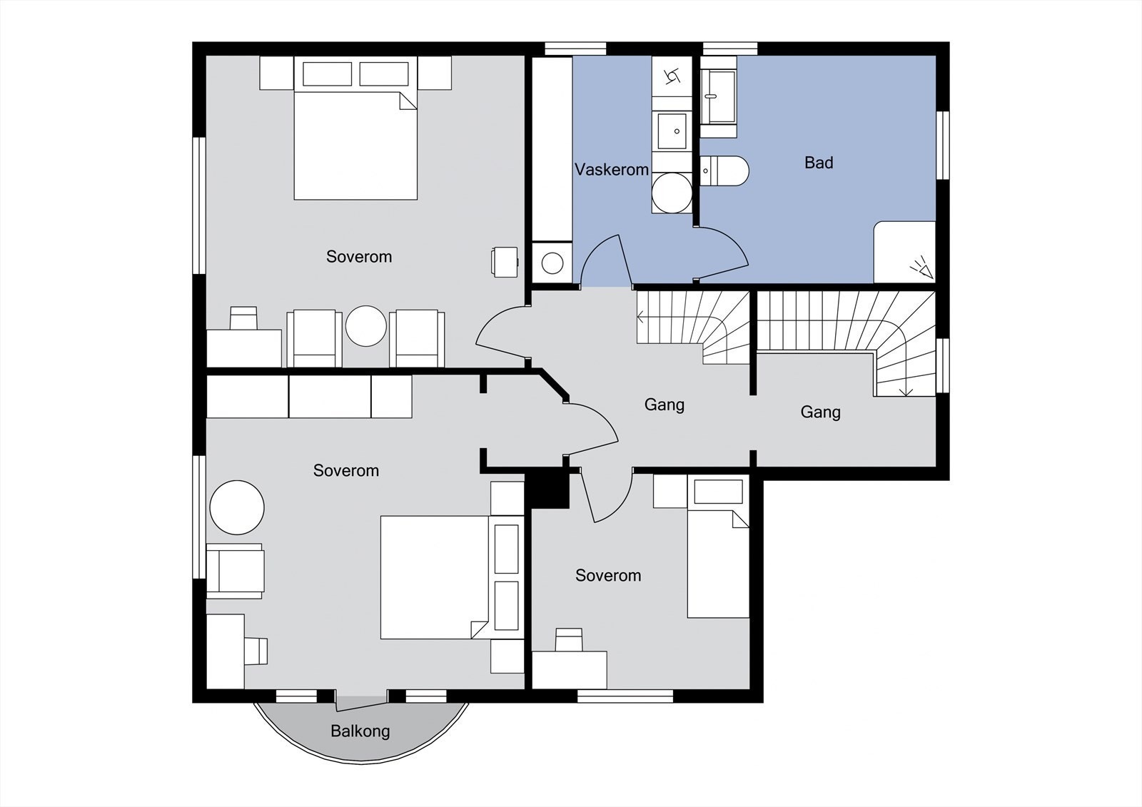 Plantegning 2. etasje. Galleribilde