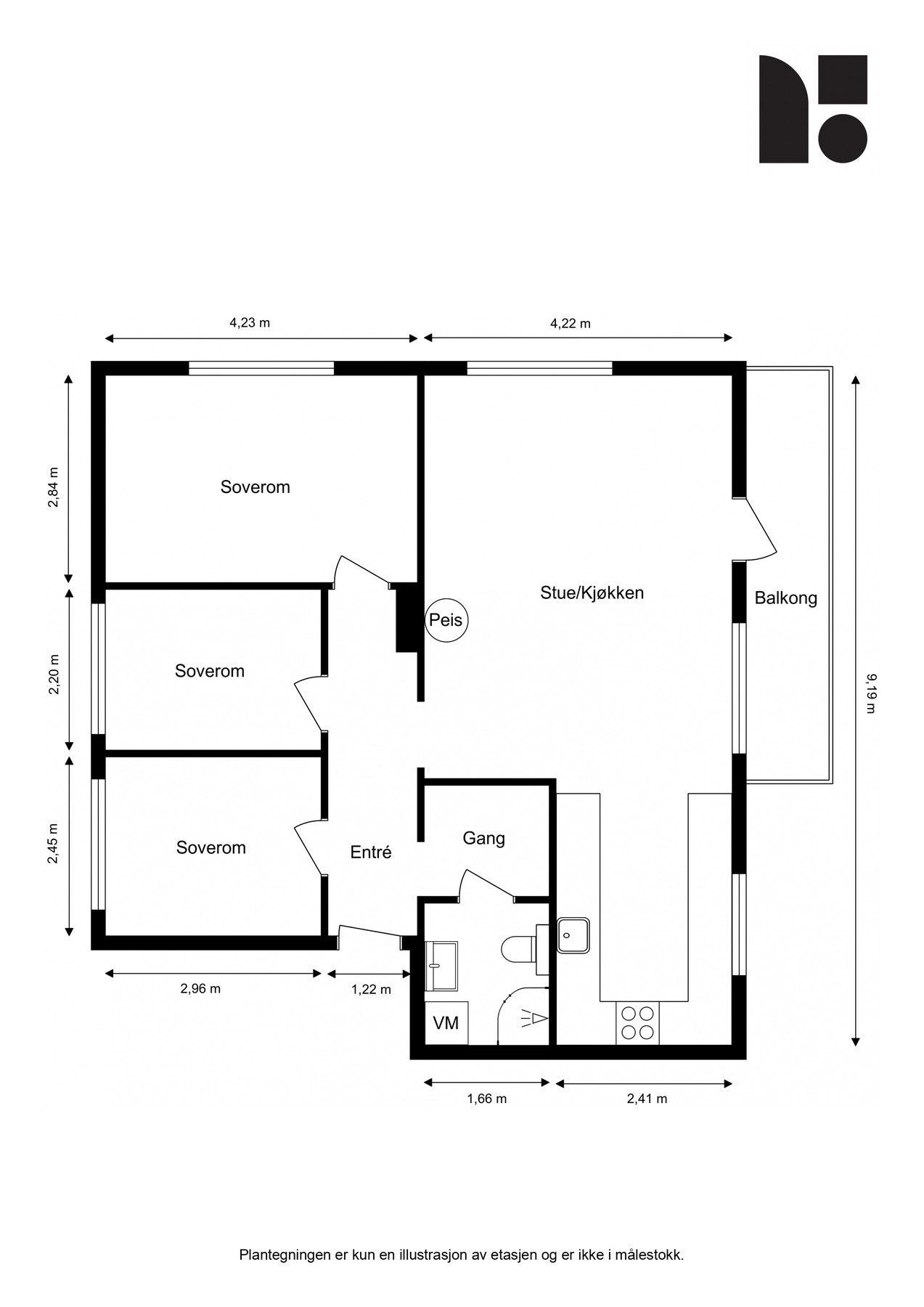 Plantegning Galleribilde