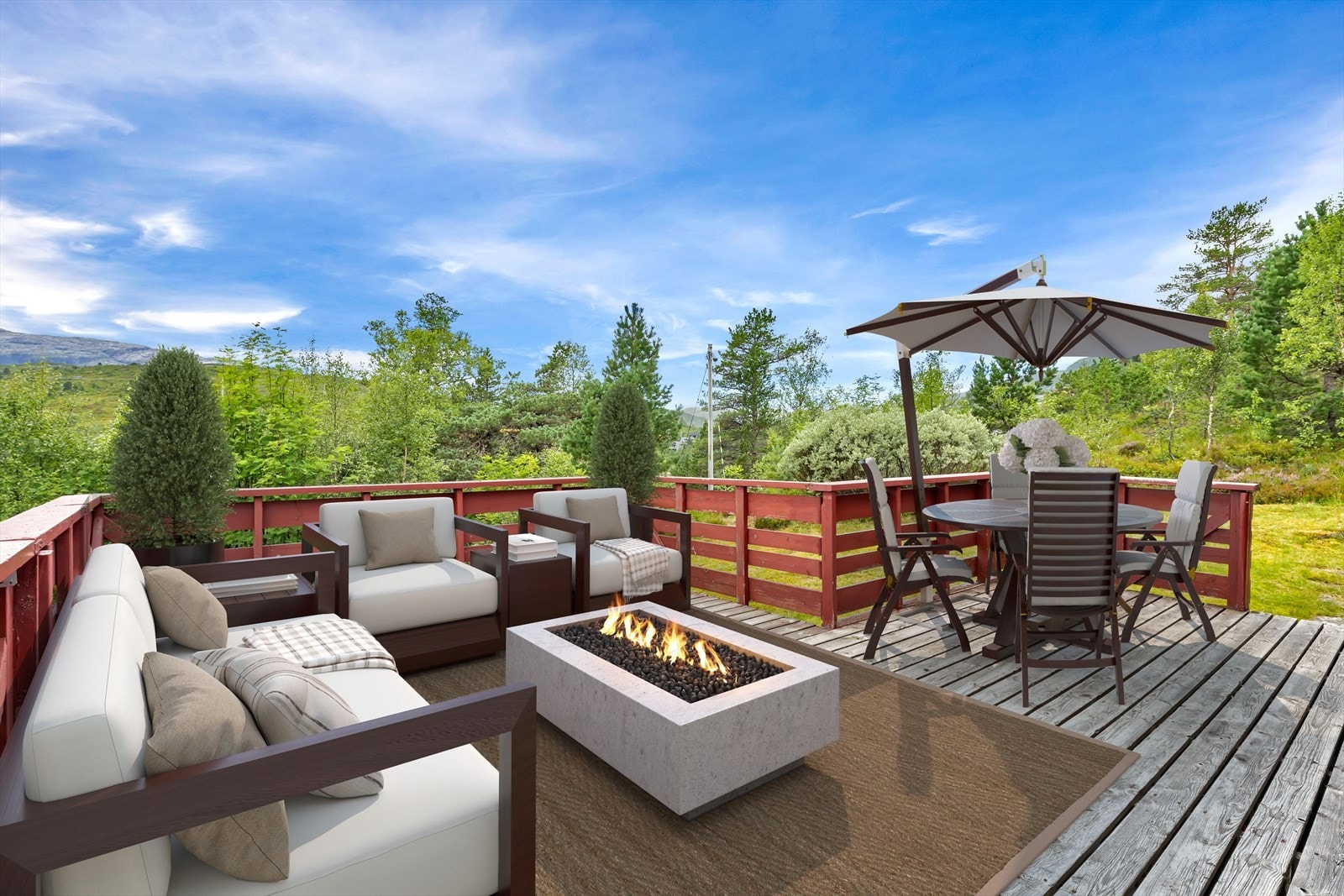 Illustrasjonsbilde for hvordan man kan møblere terrasse. Galleribilde