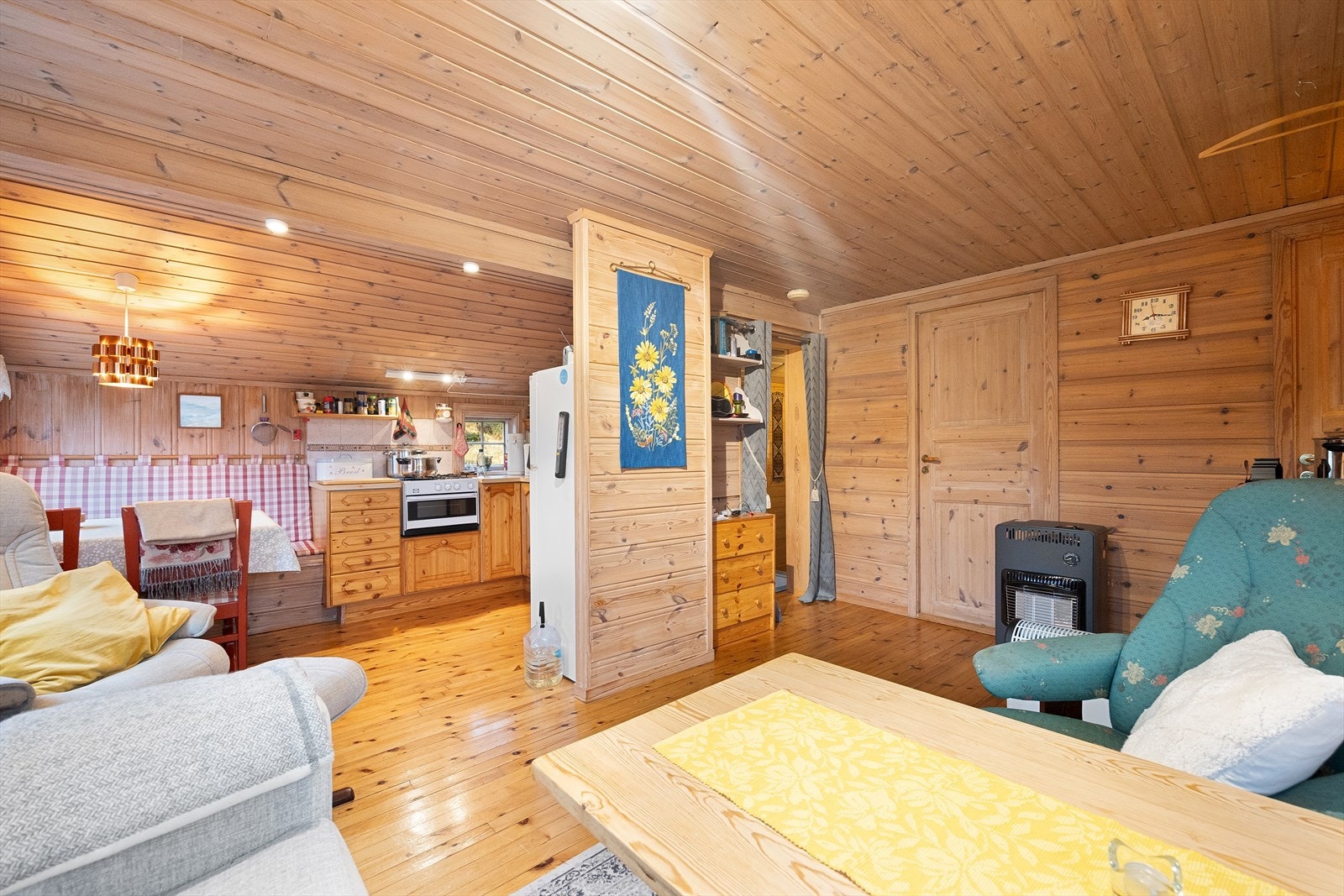 Stue/ kjøkkenløsningen for originaldelen. Galleribilde