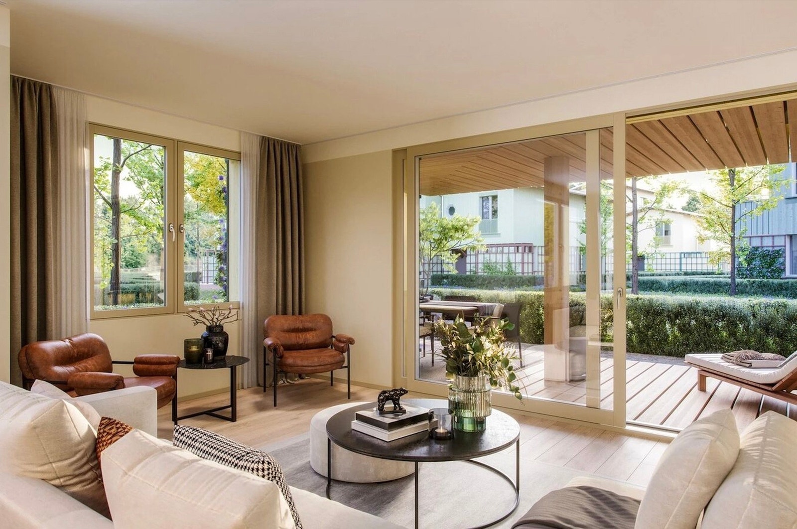 Salg av kontrakt: Strøken leilighet med solrik terrasse/hage på 30kvm - Garasje - Heis
Bildet er illustrasjon og avvik vil forekomme - Illustrasjonsbilde. Bildet er en illustrasjon fra leilighetens stue/spisestue. Bildet kan avvike fra ferdig leveranse Galleribilde