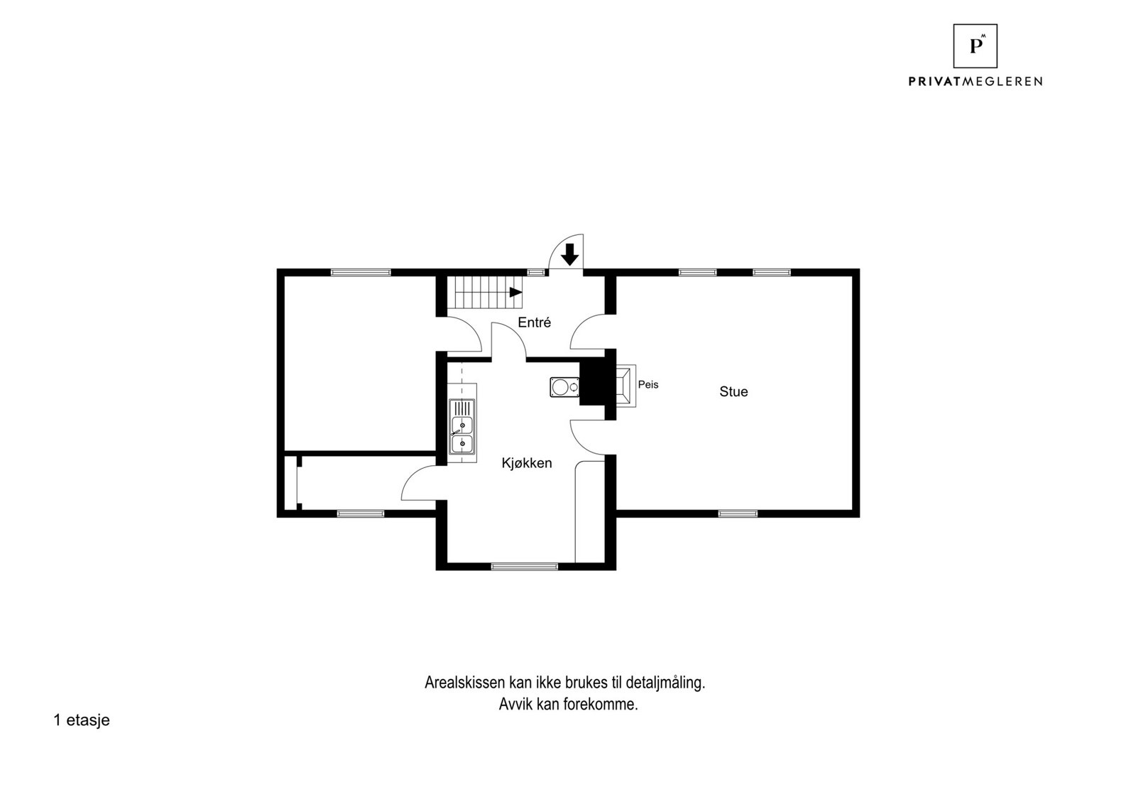 Plantegning 1. etasje Galleribilde