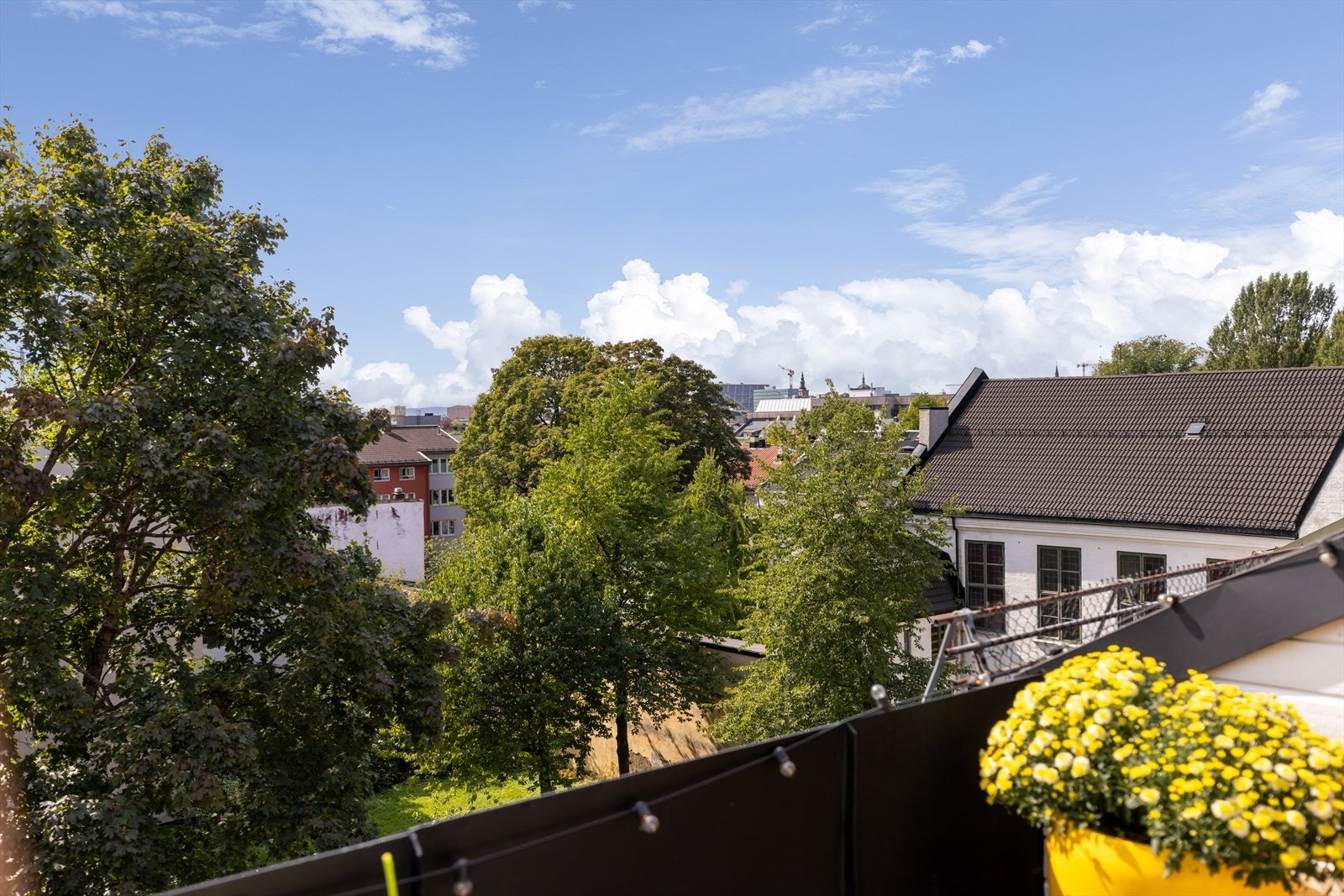 Terrassen er høyt- og frittliggende som sikrer frodig utsikt på sommerstid. Galleribilde