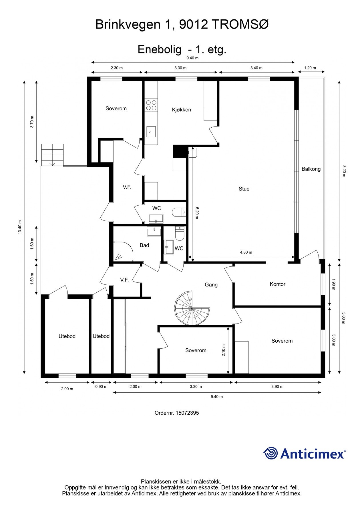 Plantegning 1. etasje Galleribilde