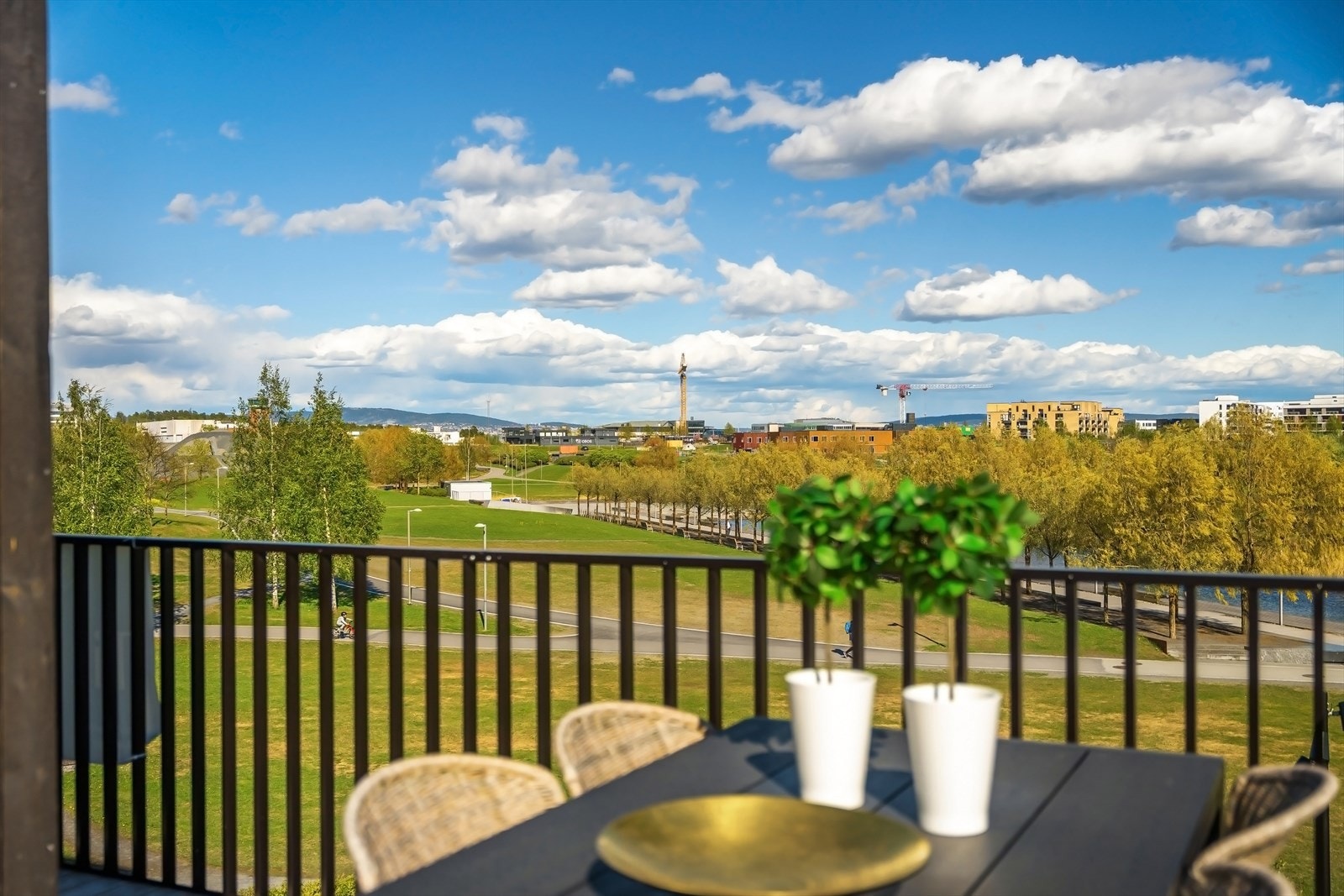 God kontakt og fredelig utsikt til den store Nansenparken Galleribilde