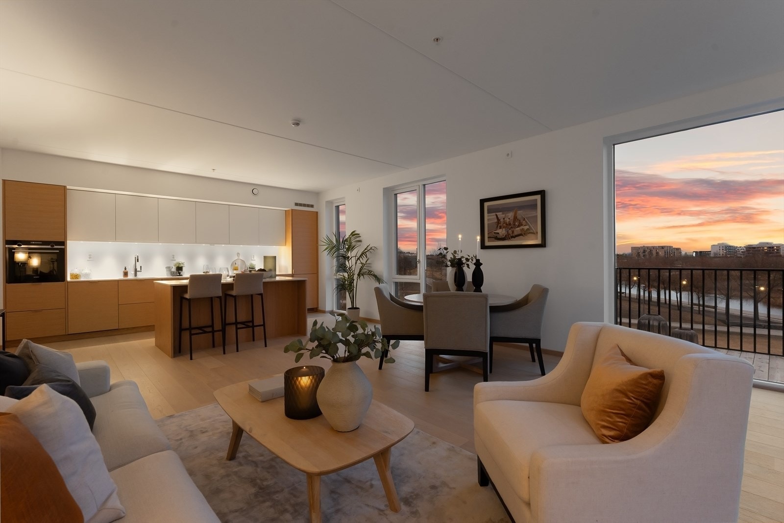 Kveldsstemning mot Nansenparken Galleribilde