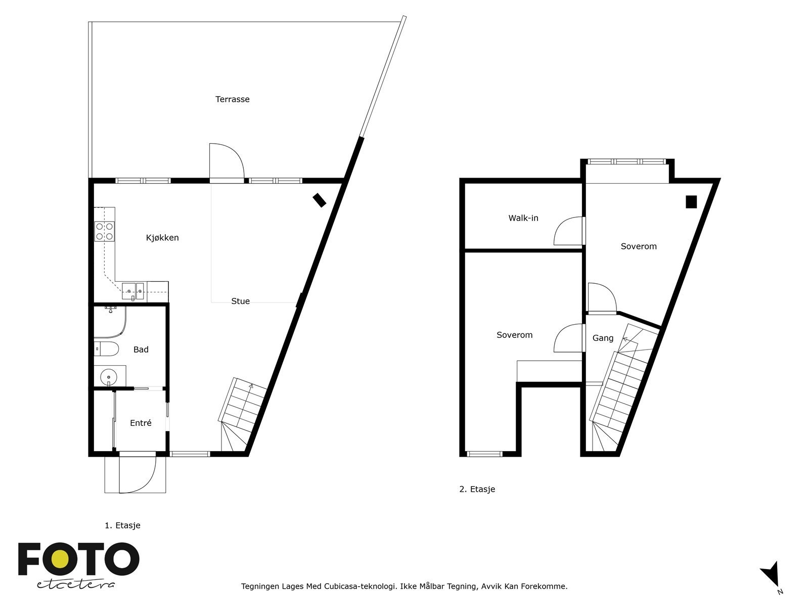 Veiledende plantegning av alle etasjer. Ikke målbar. Galleribilde