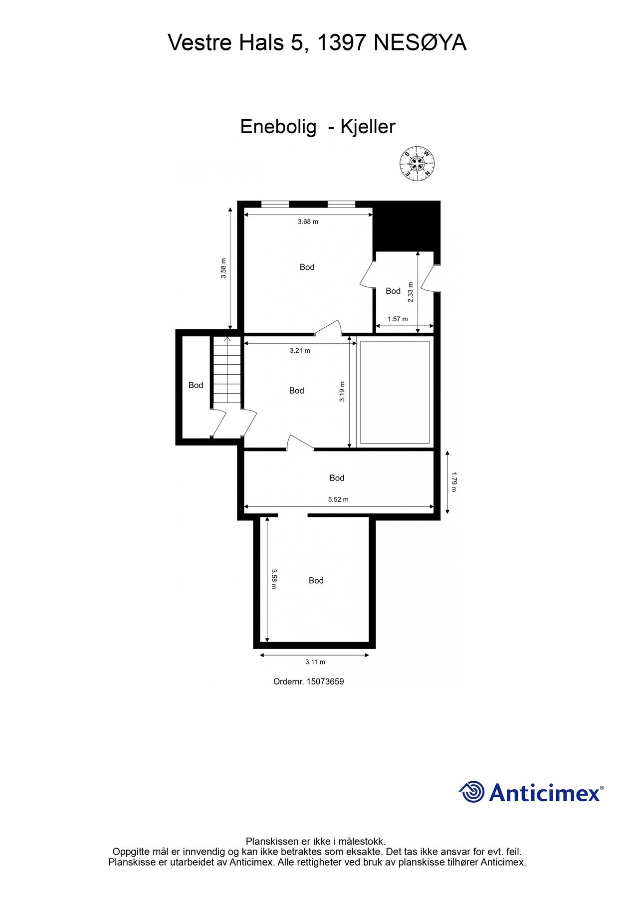 Vi begynner med plantegningen her også. Galleribilde