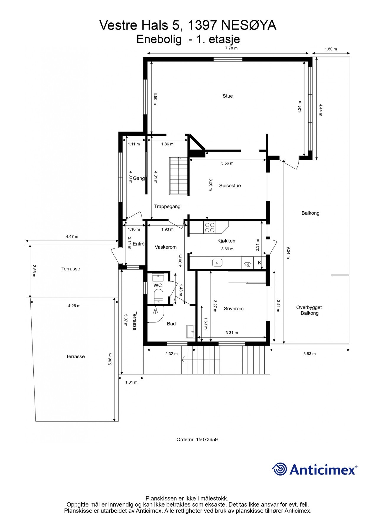 Vi tar først en titt på plantegningen for å orientere oss litt først. Galleribilde
