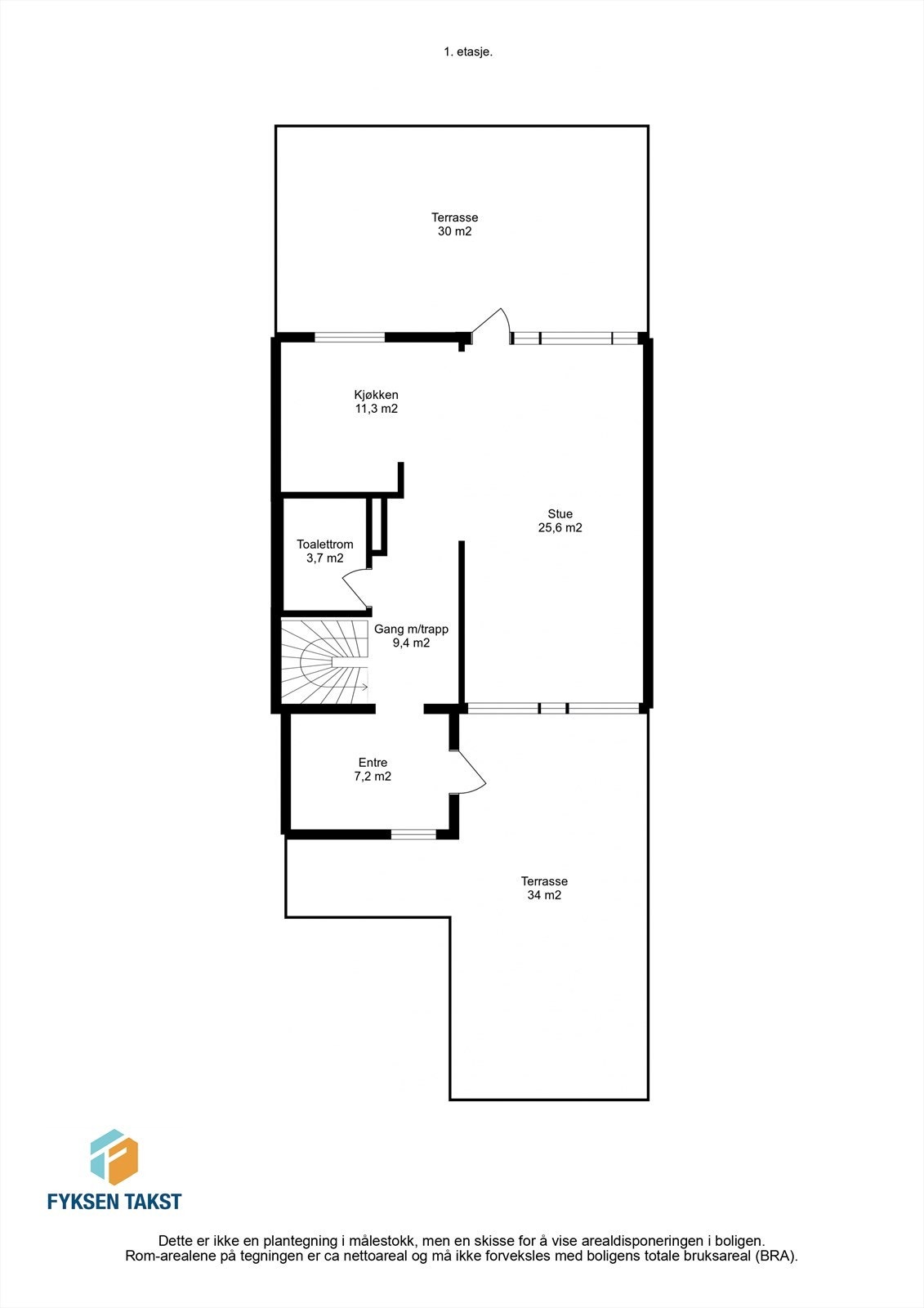 Planskisse 1. etasje Galleribilde