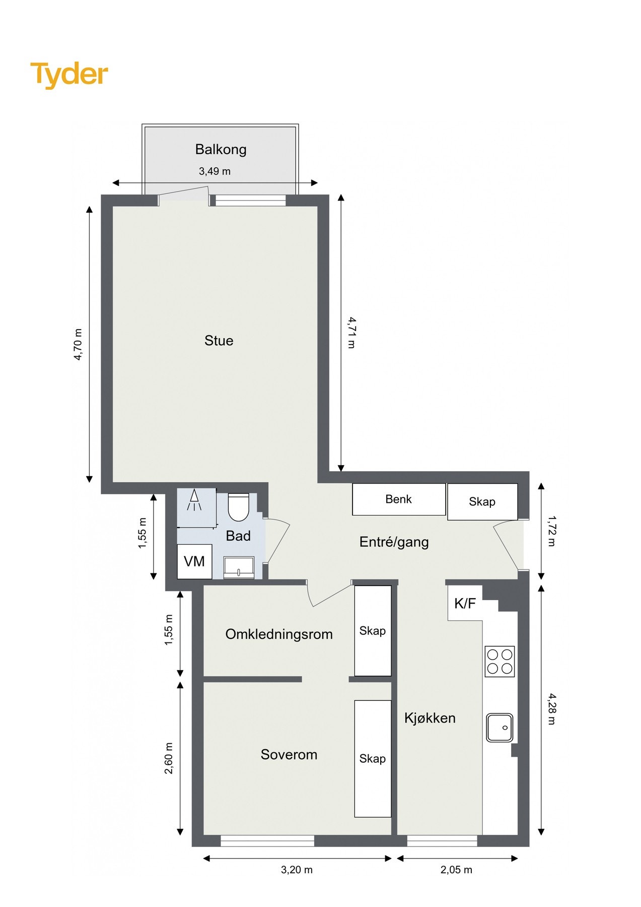 Plantegning 4. etasje. Galleribilde