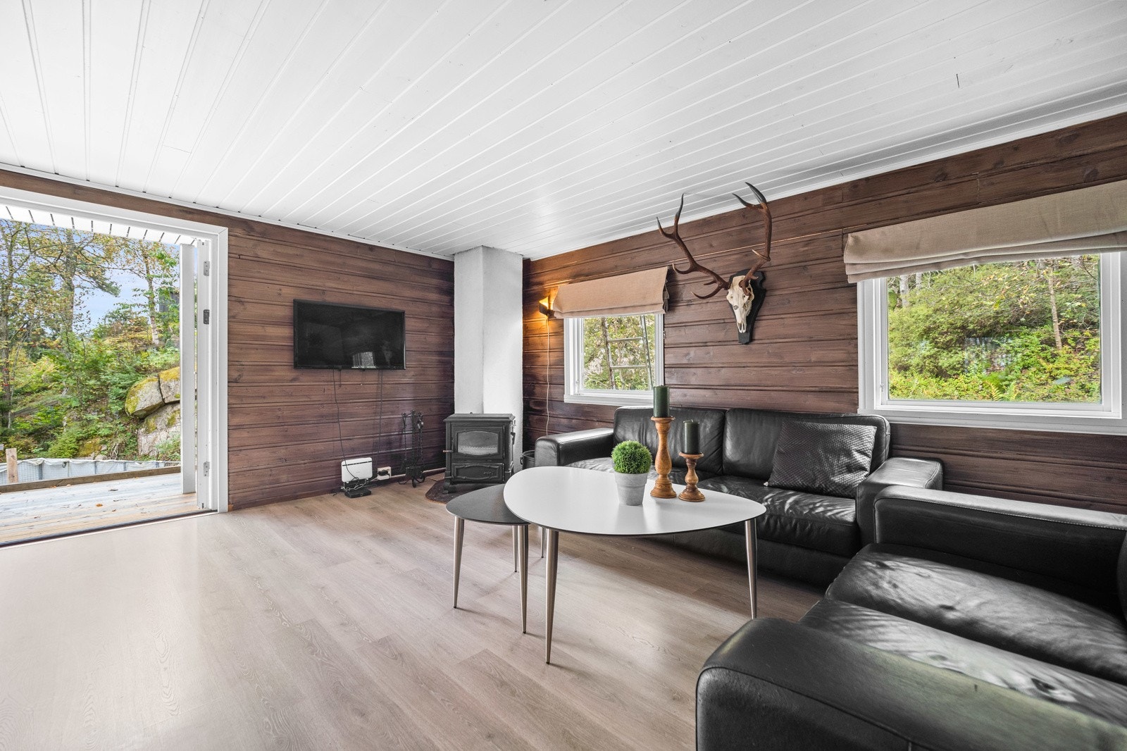 Peisovn som varmer godt på vinterstid Galleribilde