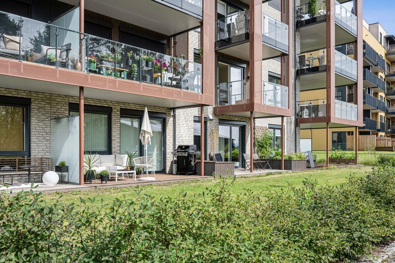 Fra terrassen er det adkomst til felles grøntområde Galleribilde