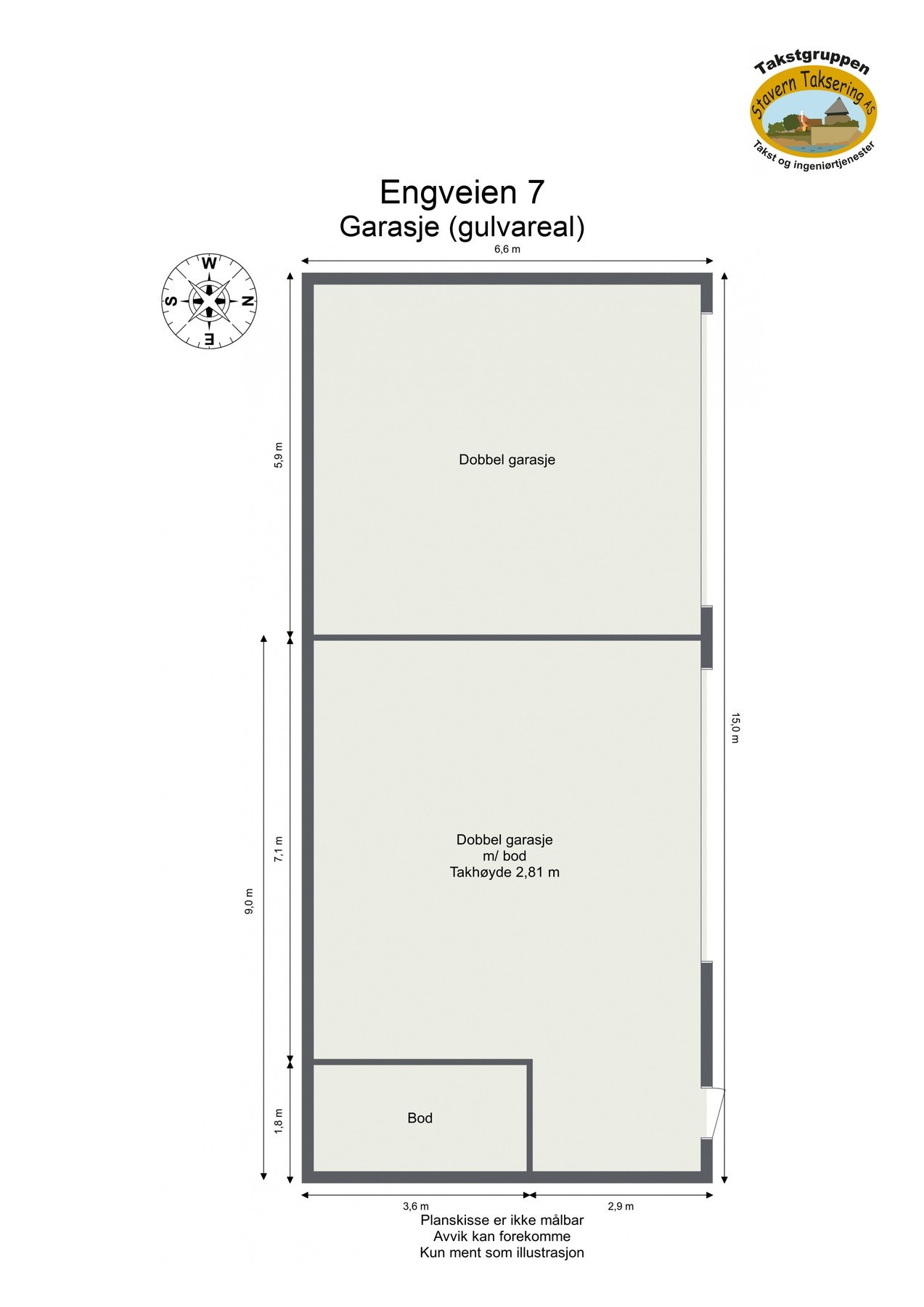 Plantegning garasje Galleribilde