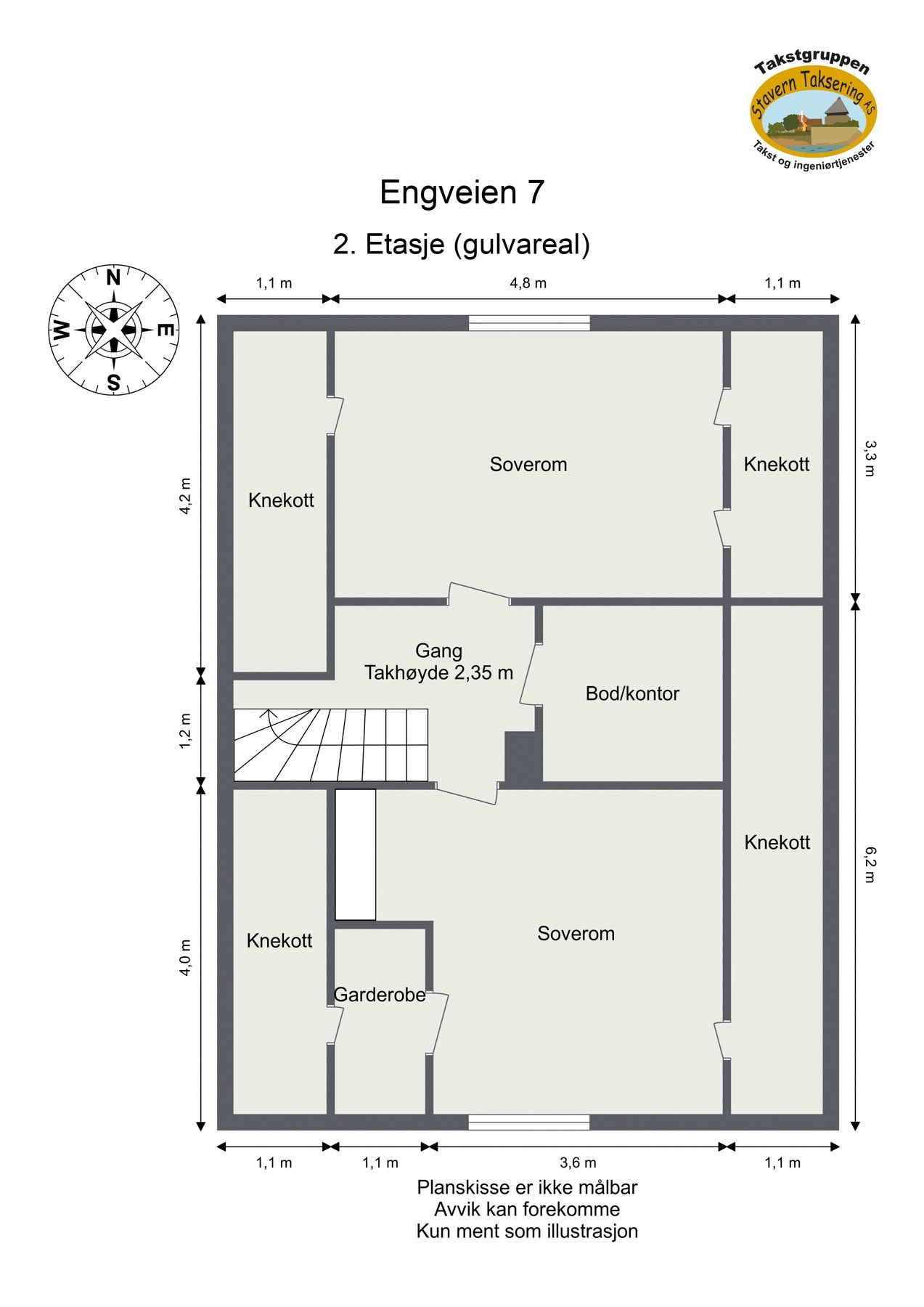 Plantegning 2. etasje Galleribilde