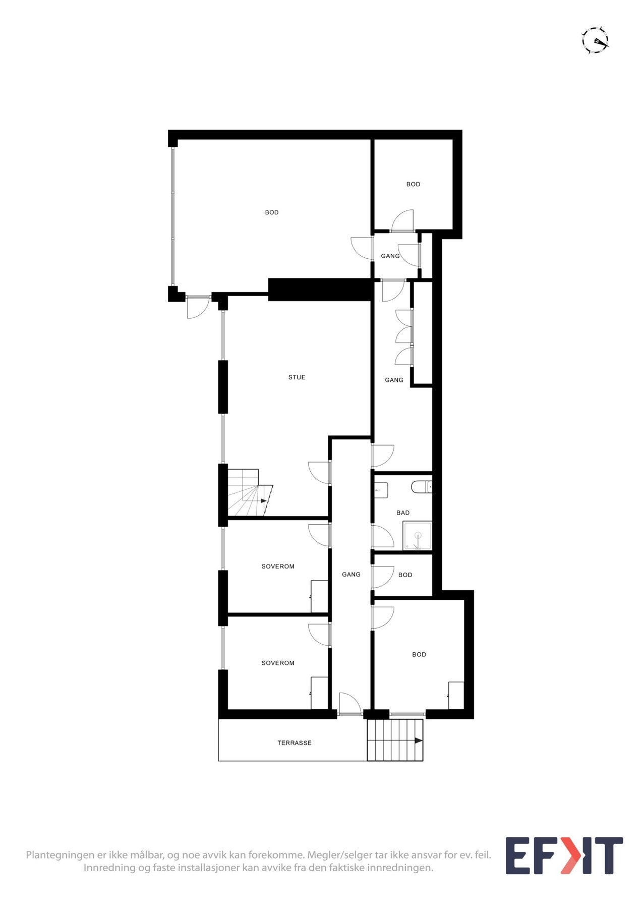 Plantegning kjeller. Galleribilde