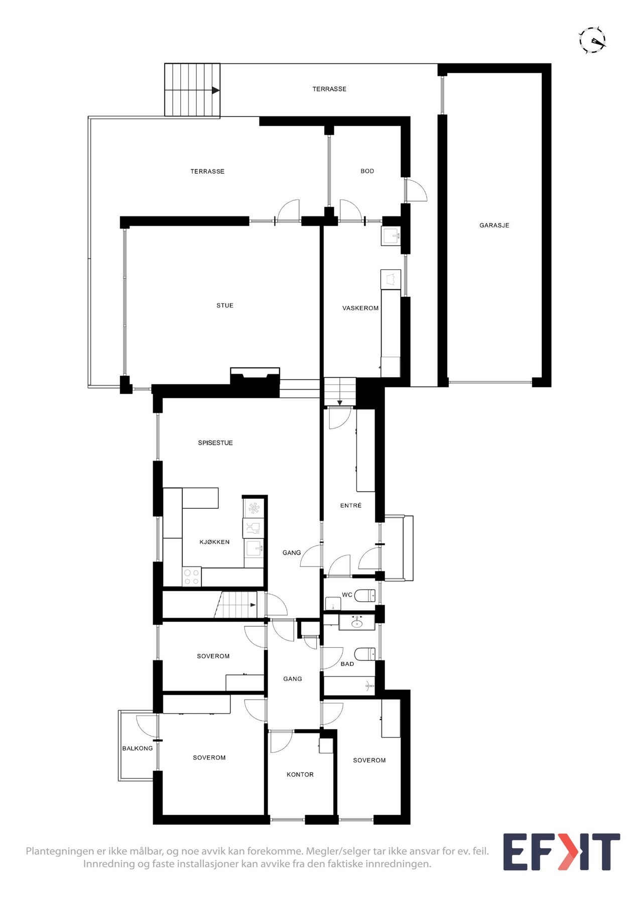 Plantegning 1. etasje. Galleribilde