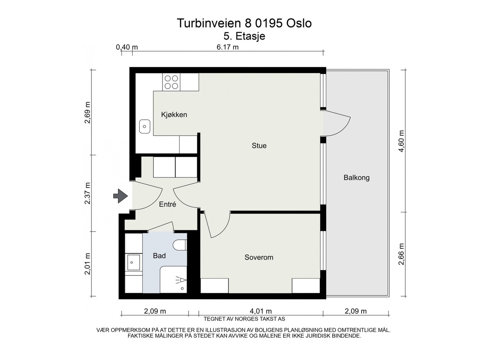 Planløsning 5. etasje. Galleribilde