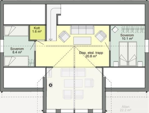 Planløsning 2.etasje Galleribilde