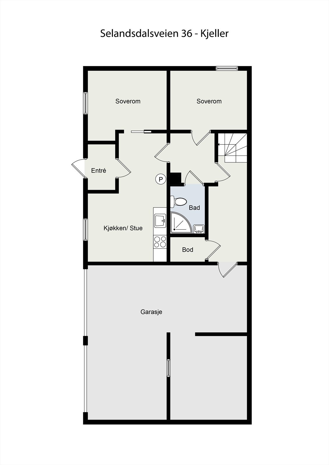 Plantegning kjeller Galleribilde