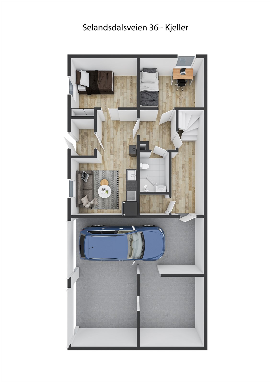 Plantegning kjeller-3D Galleribilde