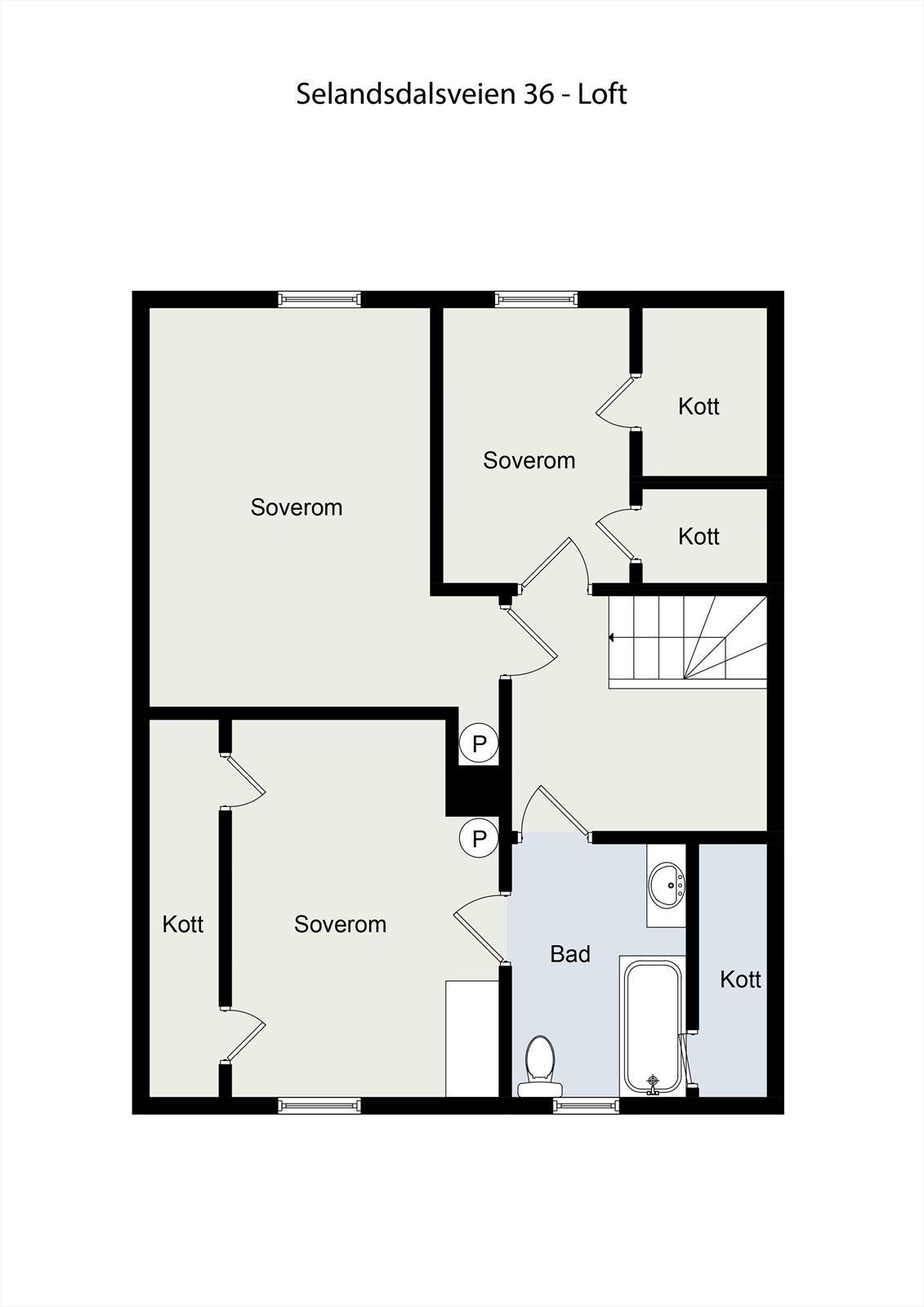 Plantegning Loft Galleribilde