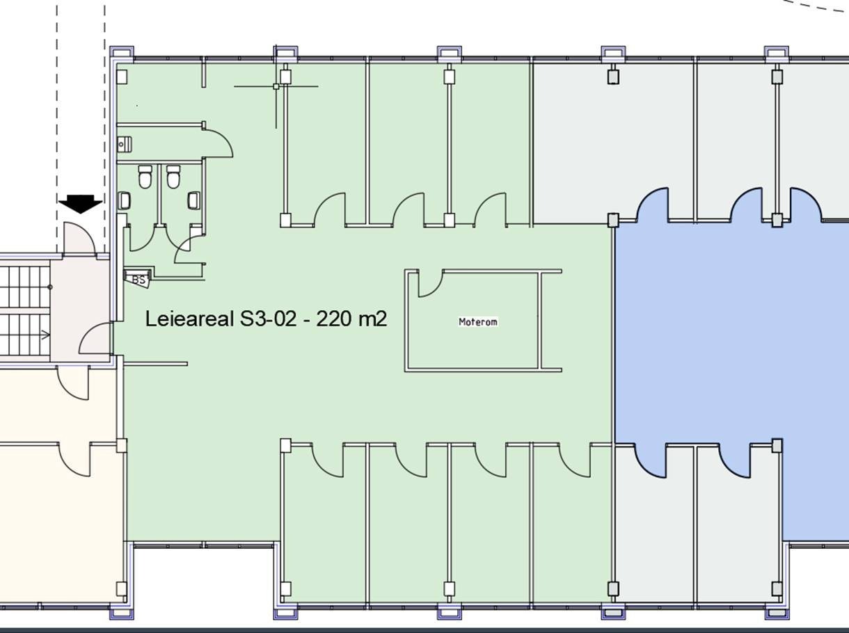 Tegning ledig lokaler Galleribilde