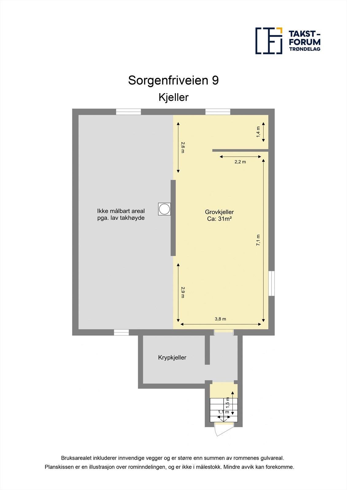 Planskisse kjeller Galleribilde