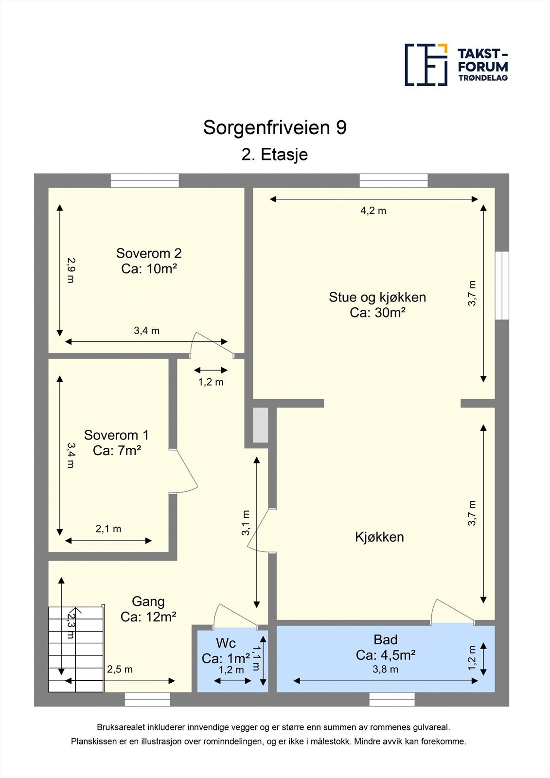 Planskisse 2. etasje Galleribilde