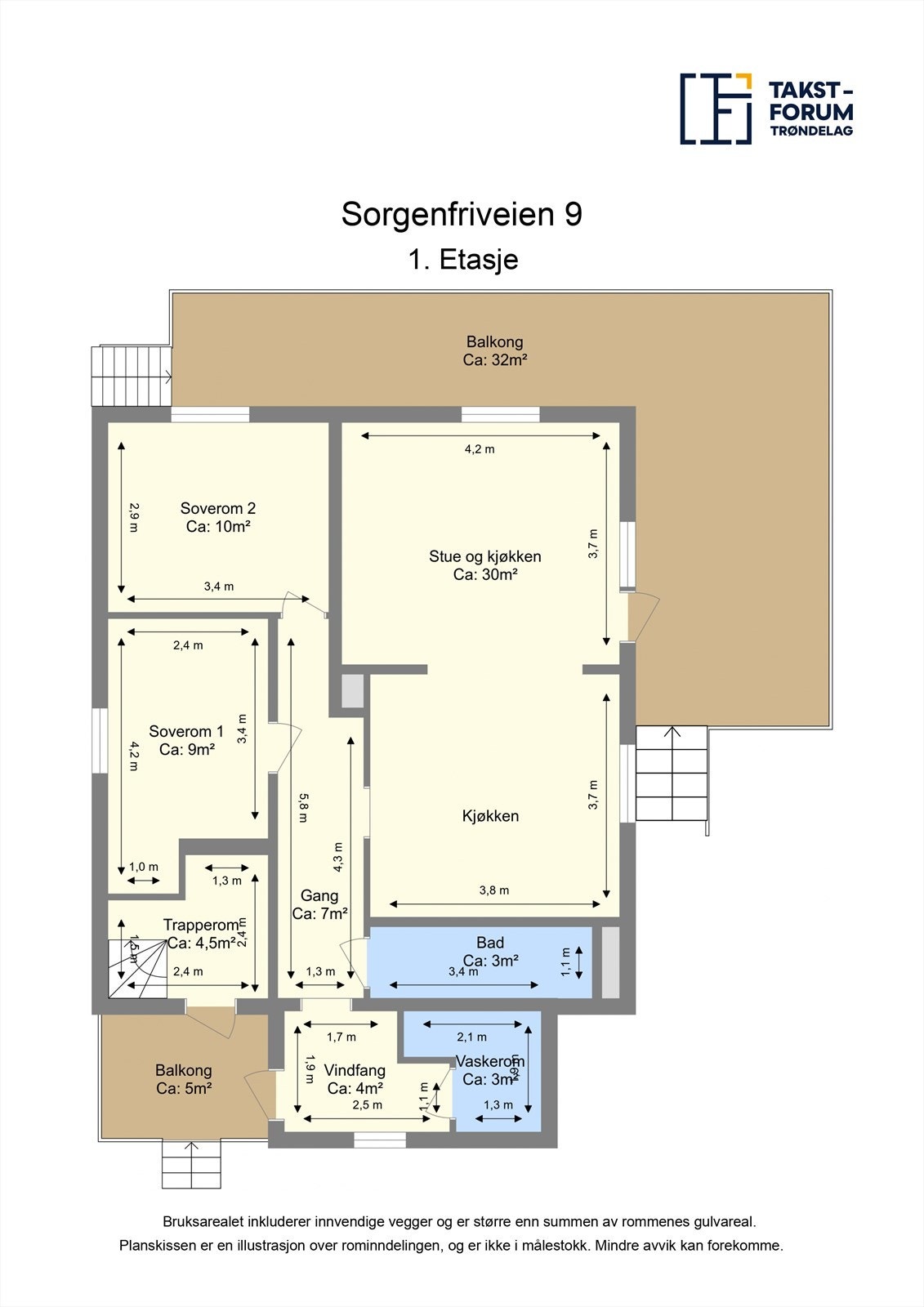 Planskisse 1. etasje Galleribilde