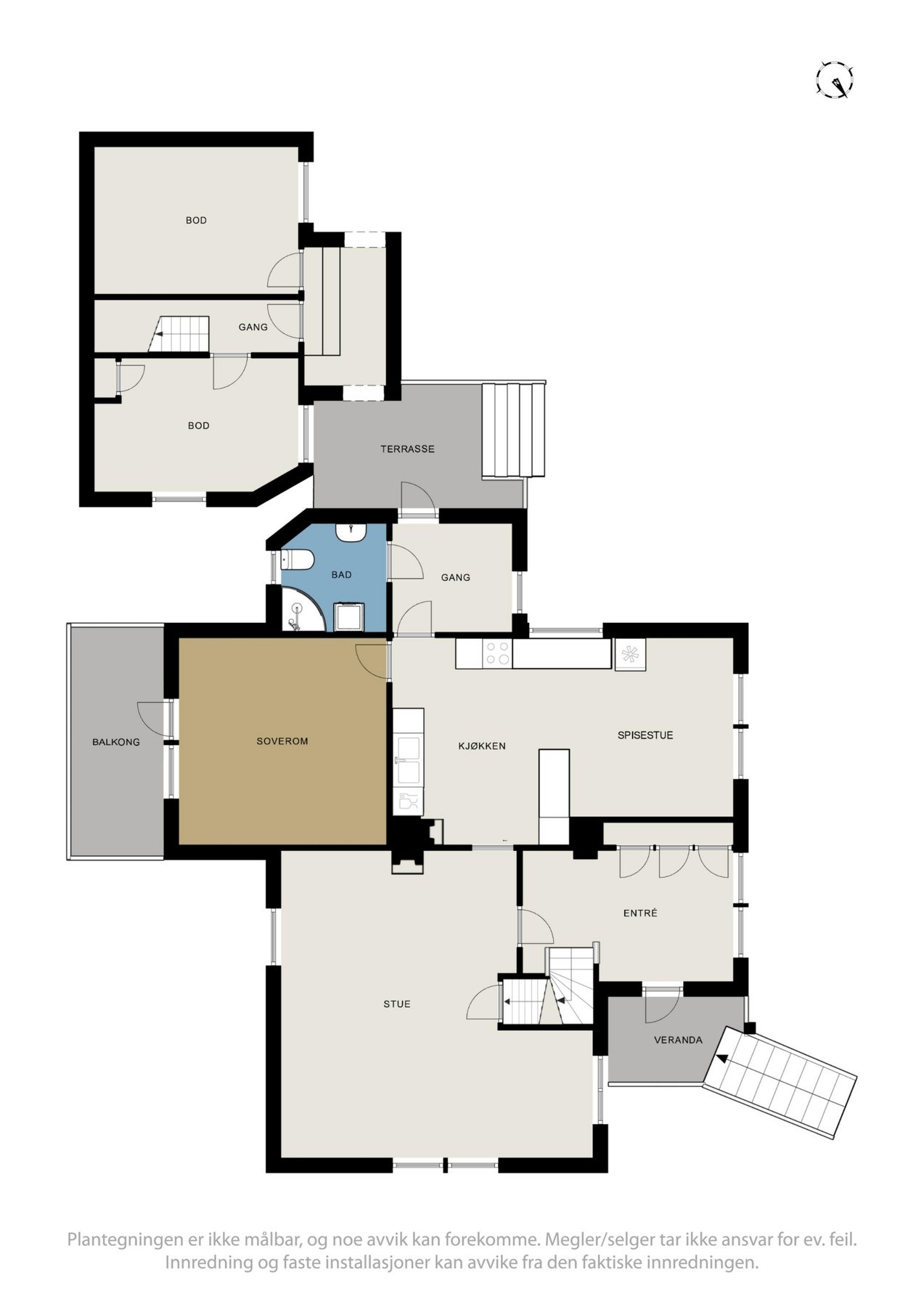 Plantegning hovedetasje Galleribilde