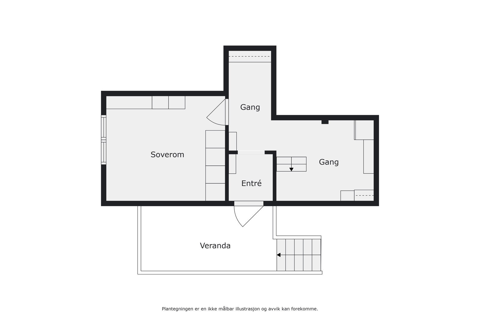 Plantegning u. etg. Galleribilde