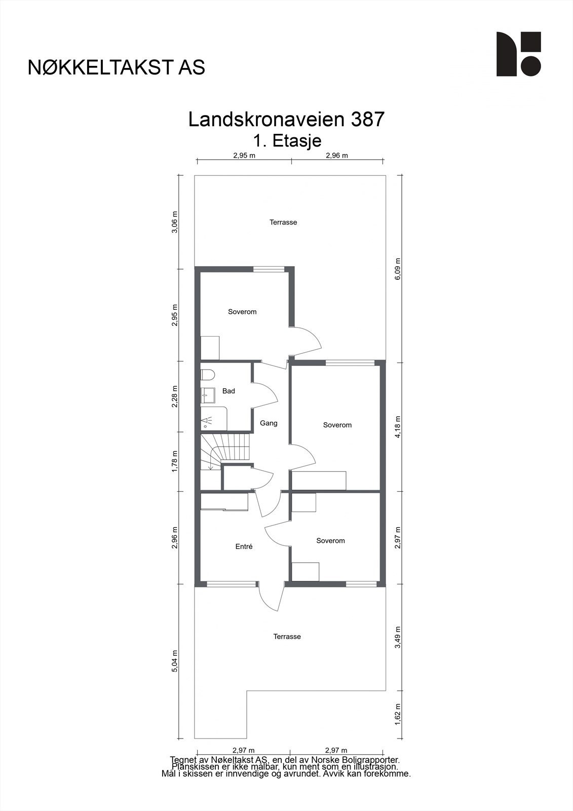 Plantegning 1. etasje Galleribilde