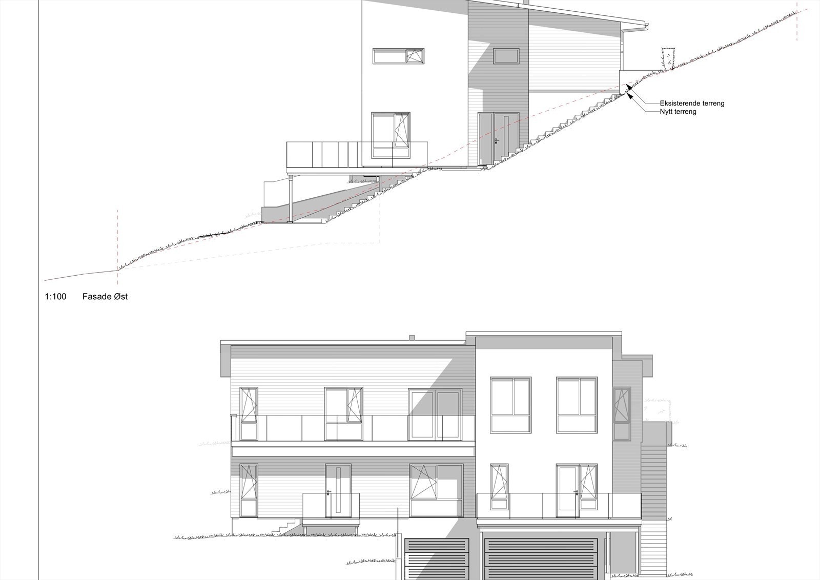 Fasade sør og øst Galleribilde