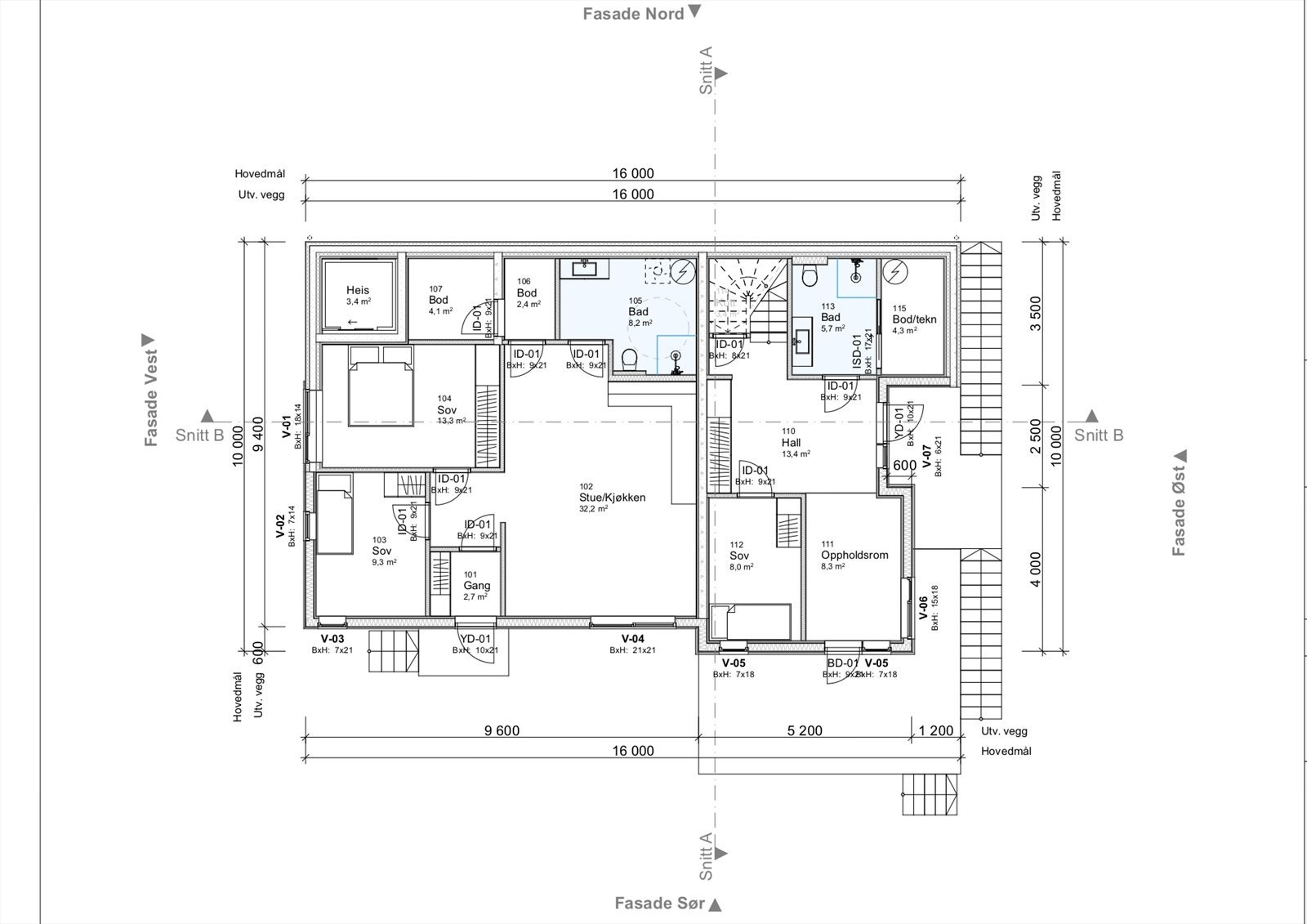 Planskisse 1. etasje Galleribilde