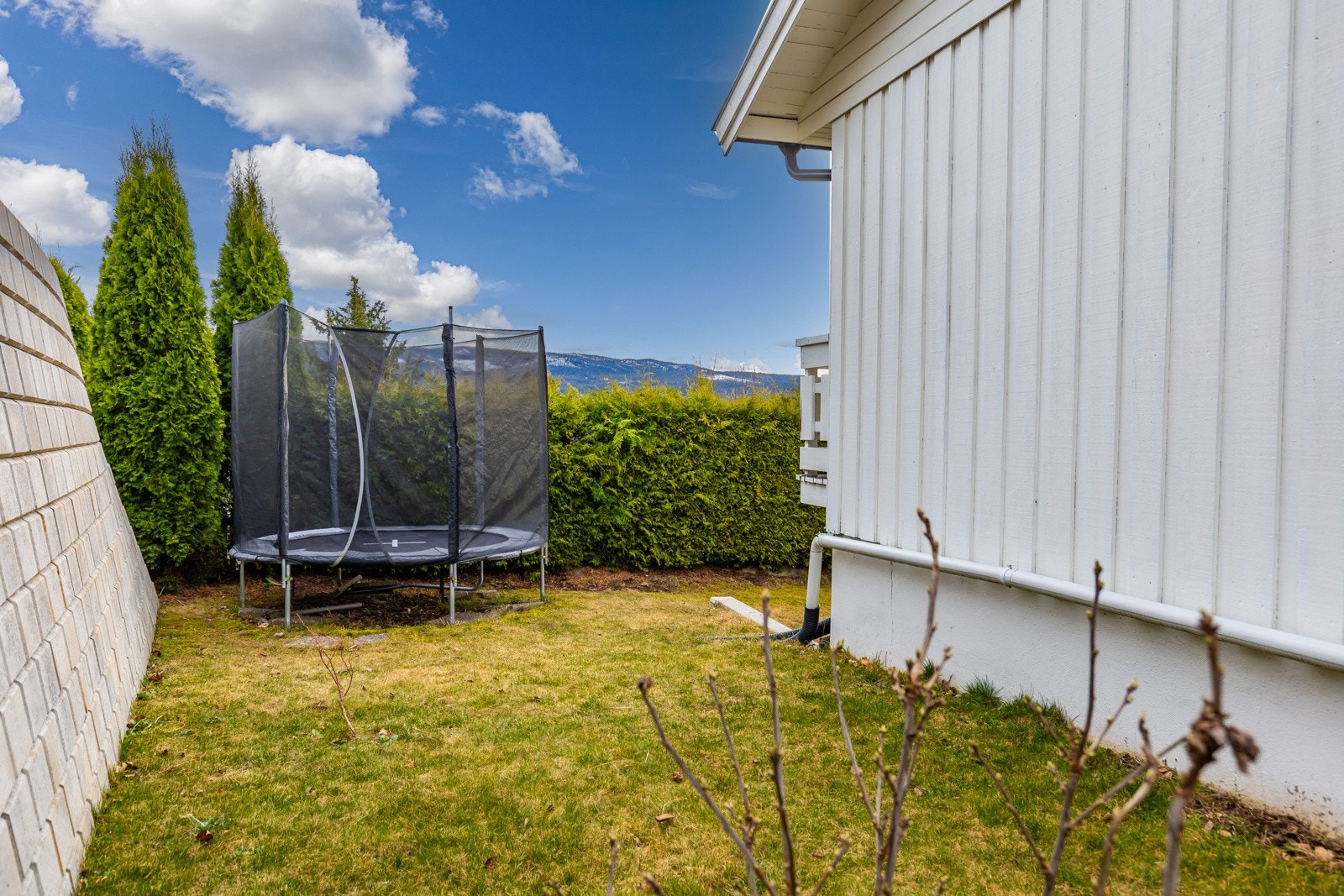 Det er god plass til en trampoline i hagen. Galleribilde
