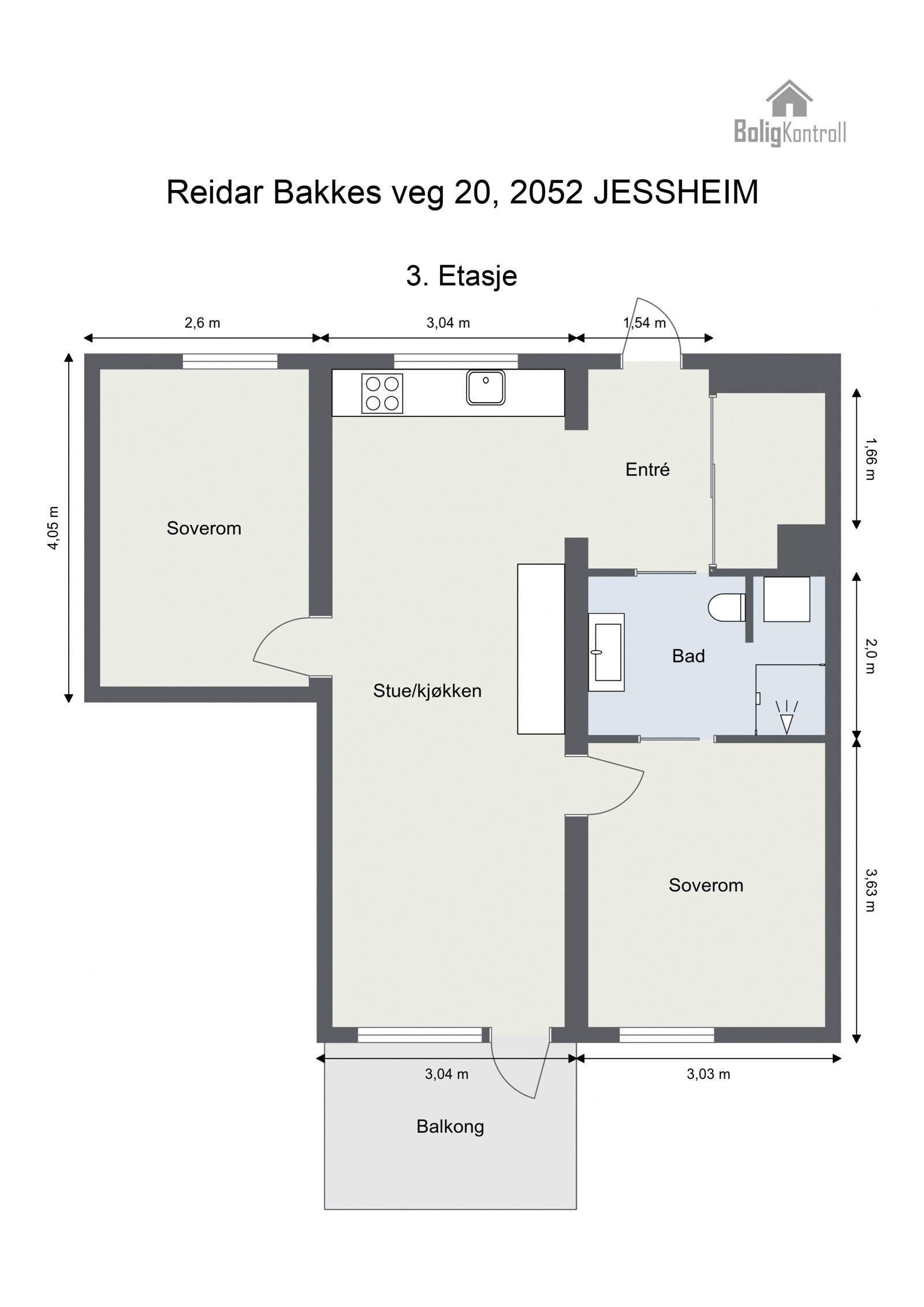 Plantegning 3. Etasje. Galleribilde