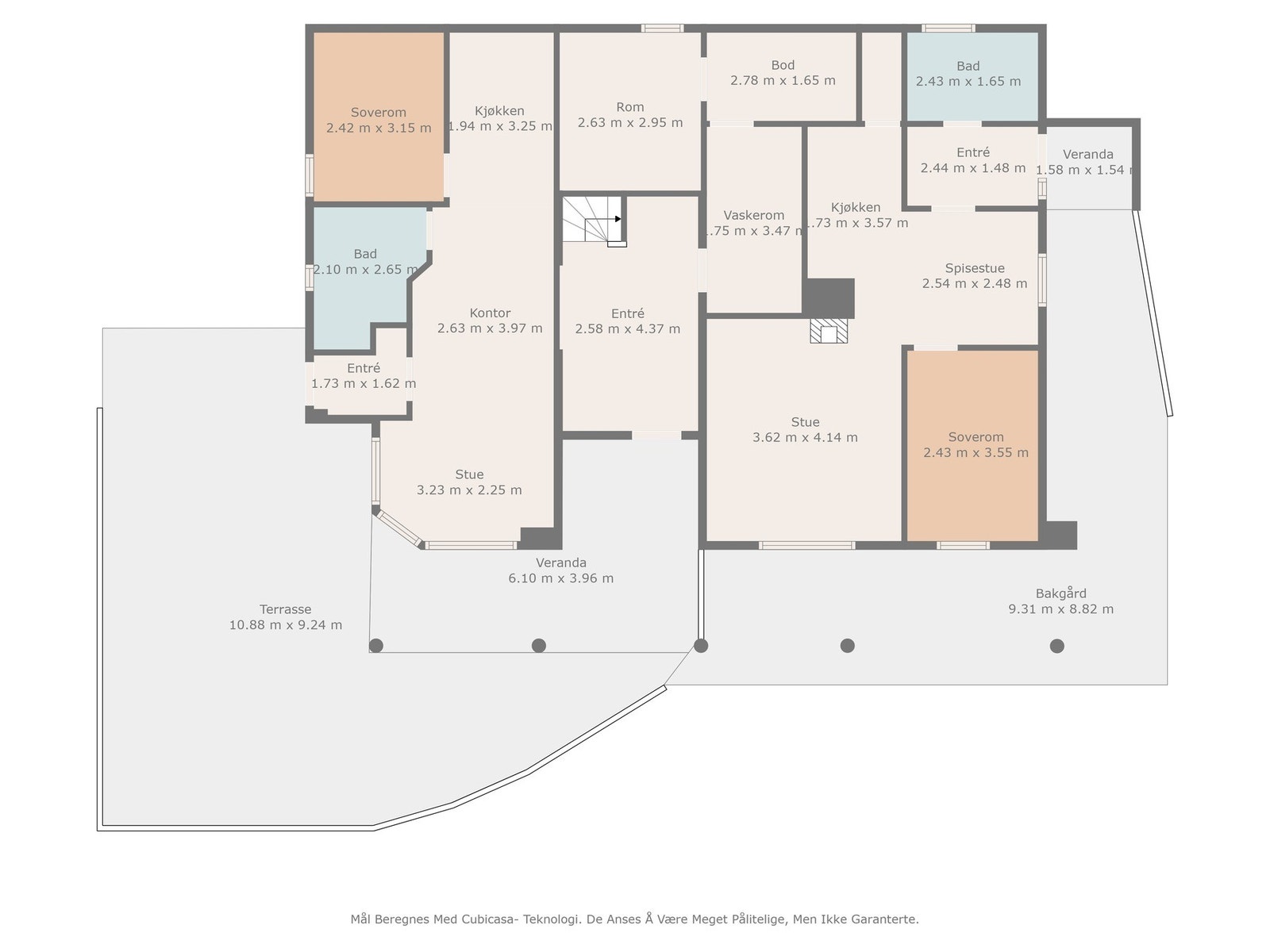 Plantegning 1. etasje Galleribilde