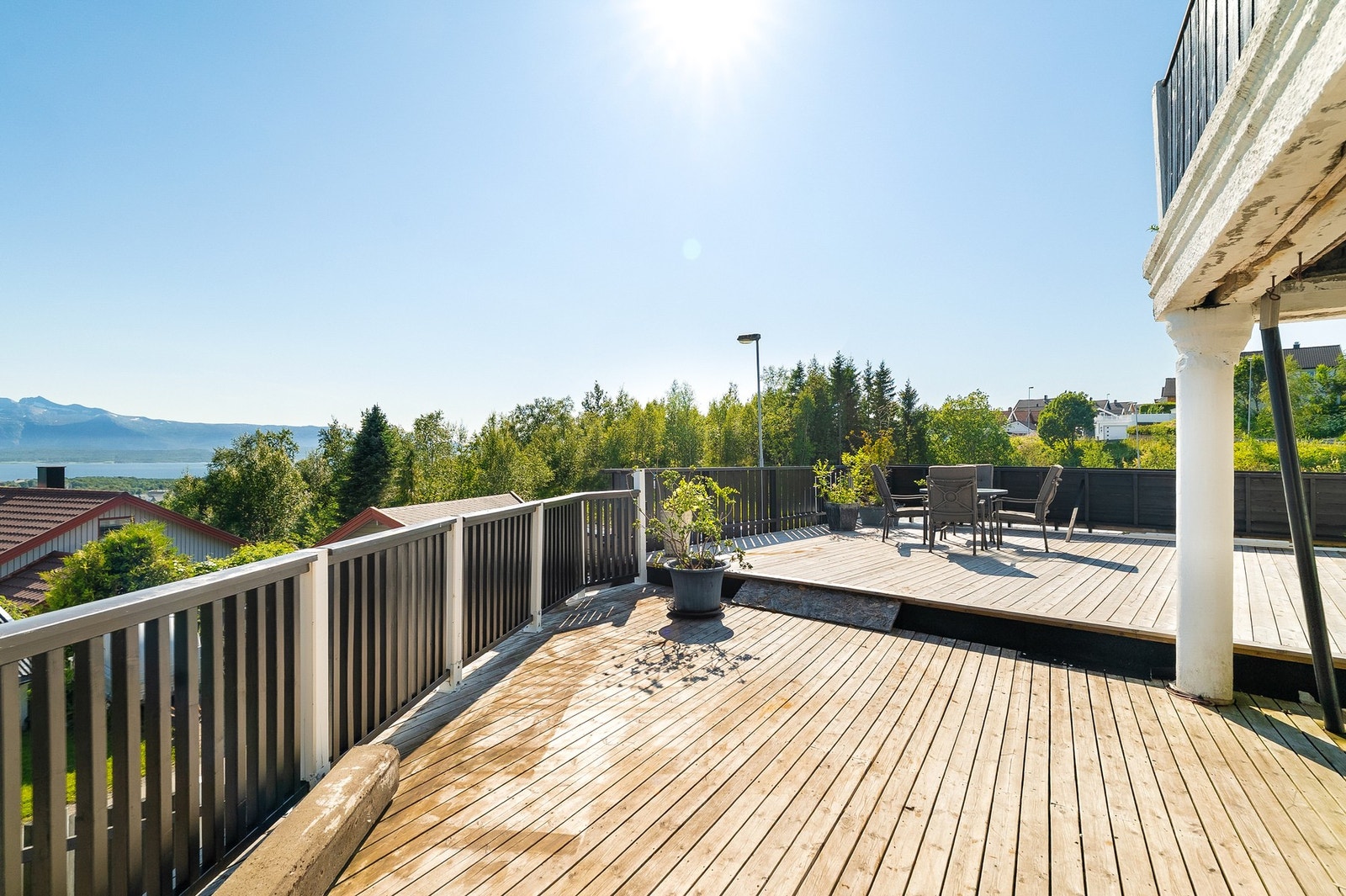 Gode solforhold på terrassen. Galleribilde