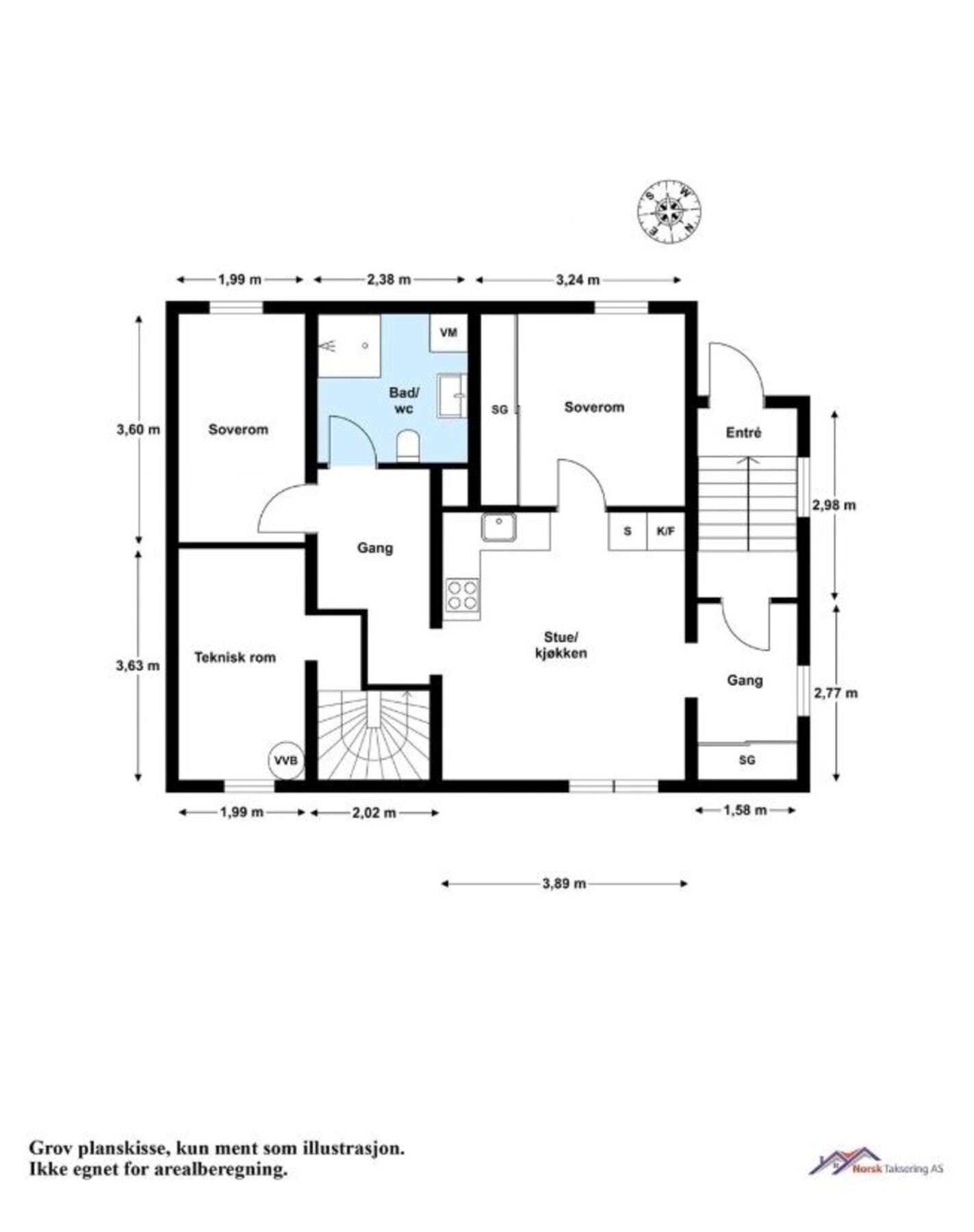 Plantegning - Kjelleretasje Galleribilde