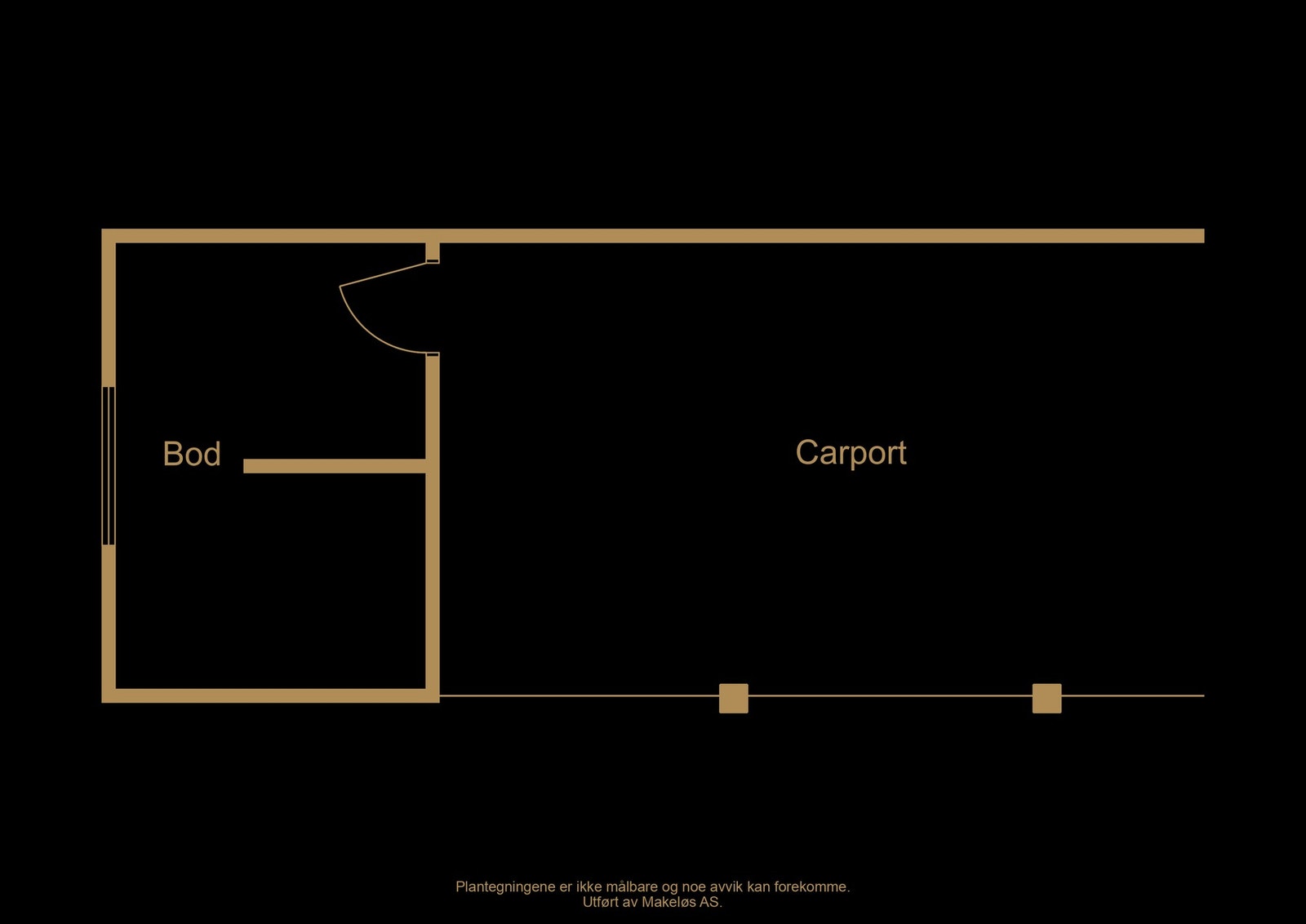 Plantegning carport - illustrasjon, avvik kan forekomme Galleribilde