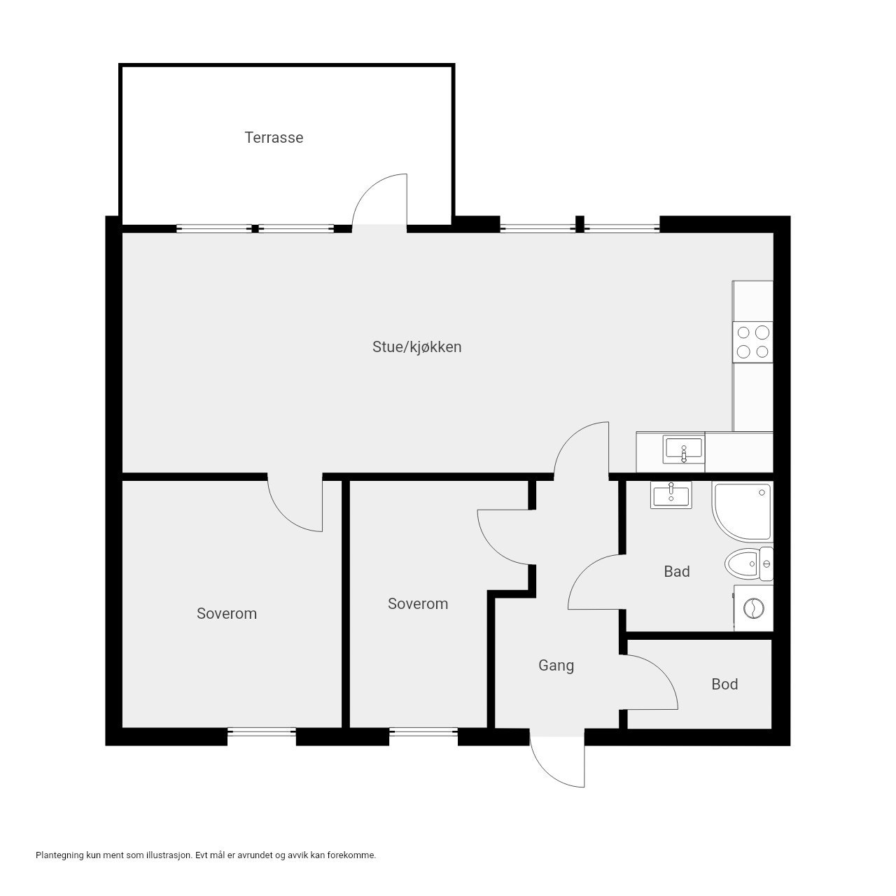 Plantegning 1. etasje Galleribilde