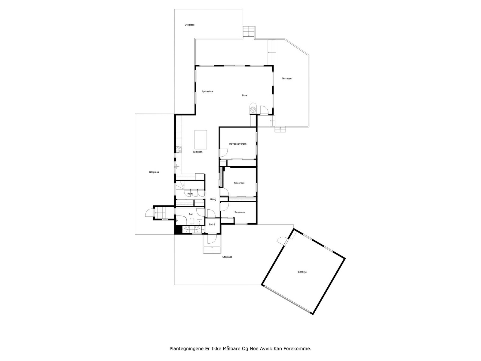 Plantegning hovedetasje Galleribilde