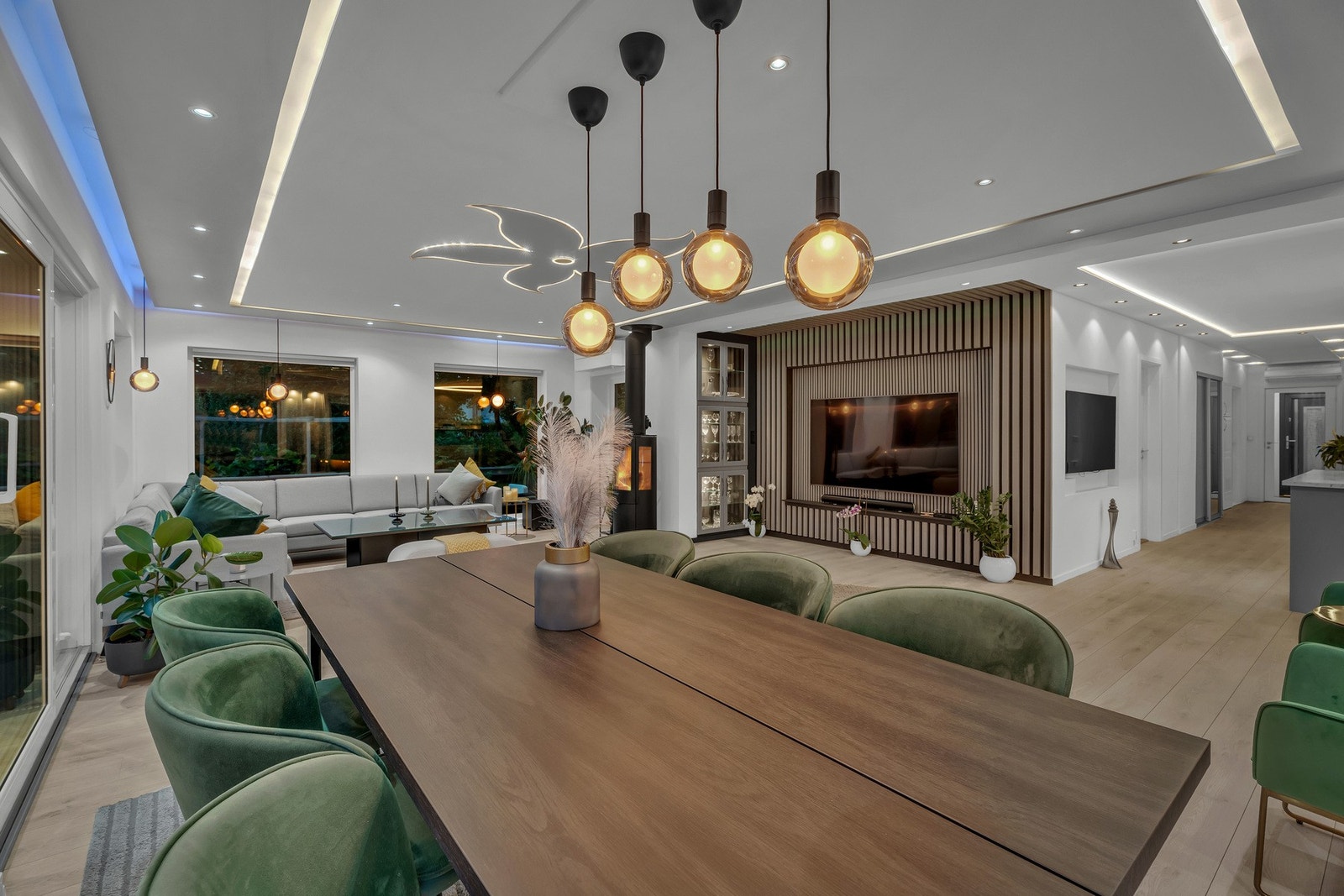 Det er lagt varmefolie i hele stuen Galleribilde