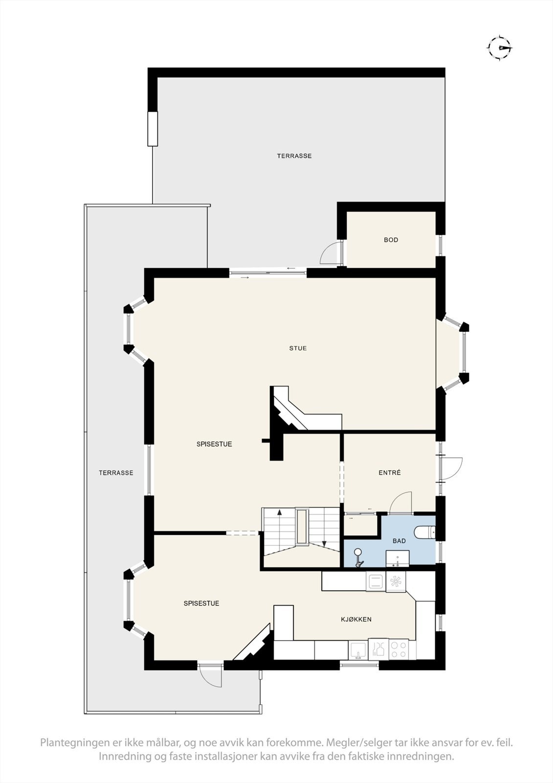 Plantegning 1. etasje. Galleribilde