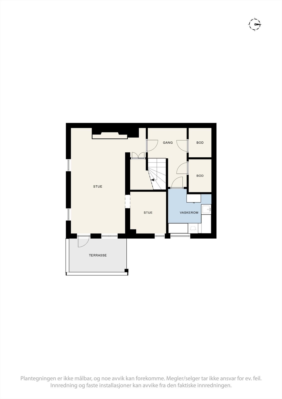 Plantegning kjeller. Galleribilde